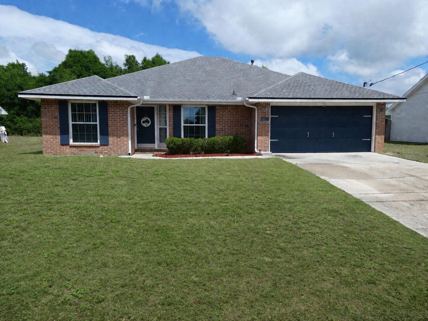 Welcome home to this beautifully maintained 4-bedroom, 2-bath property offering comfort and space. With a two-car garage and a long list of recent improvements--including a new roof 2020, AC system 2018, pool liner 2025, front windows 2024, and hot water heater 2024--you can move in with peace of mind. All kitchen appliances in addition to laundry machines will stay with the property!     Inside, you'll find a spacious primary bedroom and an expansive living room featuring high ceilings that create an open, airy feel. The home also offers several walk-in closets, providing ample storage for everyday living.    Step outside to enjoy a large, fully fenced backyard complete with a fenced-in pool--perfect for relaxing or entertaining. A screened room adds even more versatile space  to enjoy Florida living year-round.  Ideally located within walking distance to one of the area's highest-rated elementary schools, this home also offers convenient access to major highways and an easy commute to Eglin Air Force Base.    As an added bonus, the seller is offering a $5,000 flooring credit with a full-price offer--giving you the opportunity to customize the space to your style.    This property has a 2.75% VA assumable mortgage. Assumption of this loan is only for VA eligible personnel.     This home truly combines location, upgrades, and lifestyle--don't miss your chance to make it yours!
