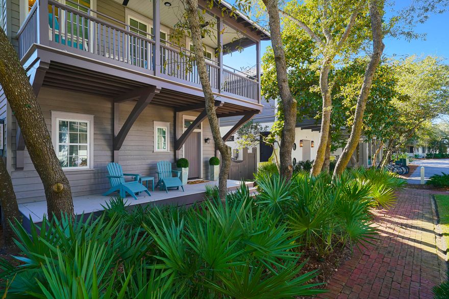 Designed by Robert Orr, this home is perfectly positioned on a tranquil pocket park on the Gulf side of Rosemary Beach. 
Fully remodeled in 2025 to include beautiful updates throughout: light wood floors, Chef's kitchen with Wolf range, all new appliances,  Rinnai hot water heaters, and new windows. 
The main house boasts two primary suites, along with two additional guest bedrooms and a bunk room. 
A bright, open concept Chef's kitchen/living on the second floor offer a wonderful space for entertaining. 
The addition of the carriage house in 2025 offers a generous living area, separate bedroom and sleeping loft with bunks.
Both the main and carriage house  have been newly furnished in the fall 2025. 
The new pool and summer kitchen are tucked in the courtyard for your enjoyment We invite you to see 25 St. George's Lane for yourself.