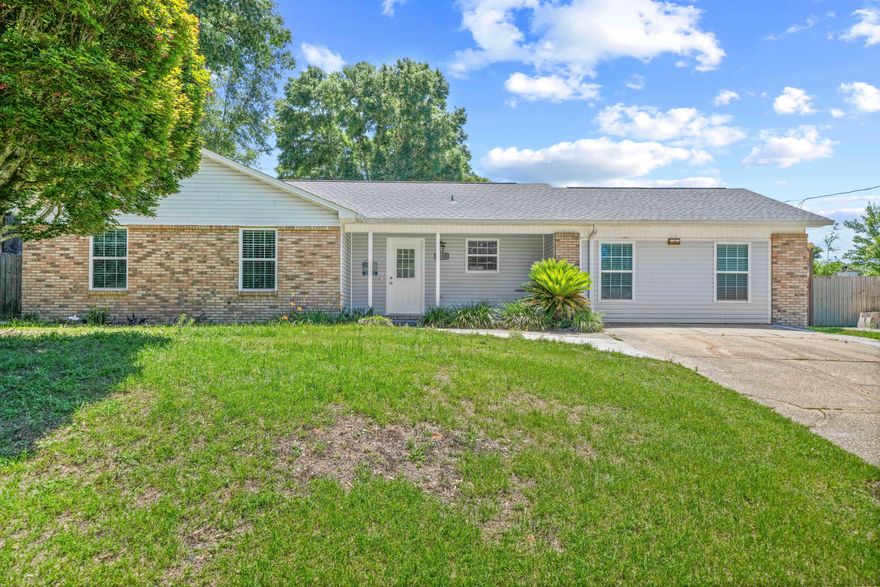 Welcome home to this charming ranch-style retreat nestled in the desirable Kings Crossing subdivision of South Crestview! OFFERING $10,000 towards buyers closing costs!!!
This beautifully appointed 3-bedroom, 2-bathroom home with a large bonus room offers the perfect blend of comfort, functionality, and modern upgrades -- all on one level.
Step inside to a spacious living room anchored by a cozy electric fireplace, perfect for relaxing evenings at home. The updated kitchen is a chef's delight, featuring sleek granite countertops, stainless steel Whirlpool appliances, and a gas cooktop ideal for everyday cooking and entertaining alike. 
The outdoor space truly sets this property apart. Double-sided gates on both sides of the home provide easy access to the expansive, fully fenced backyard -- with plenty of room to park your RV, boat, or large trailer. The dedicated 30-amp and 50-amp plug-ins on the back of the shed make powering up a breeze. Unwind or host gatherings under the covered patio, and take advantage of the air-conditioned and heated workshop with electrical hookup -- a dream for hobbyists, woodworkers, or anyone needing a serious workspace. An additional storage shed rounds out the yard perfectly.
Smart upgrades bring incredible long-term value: solar panels paid in full with a 14-year warranty mean dramatically reduced energy costs from day one.  Additional highlights include a 2023 roof, 2026 hot water heater, and a Ruud A/C unit (2018). A Bryn pest control termite bond is in place for added peace of mind.
And the convenience doesn't stop there -- the washer, dryer, and a stand-up freezer all convey with the property!
Centrally located in South Crestview with easy access to shopping, dining, and Eglin Air Force Base, this move-in ready gem checks every box. Schedule your private showing today before it's gone!