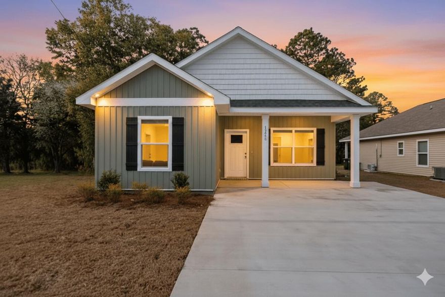 New construction, never occupied, and move-in ready in the 32507/Perdido Key area! 1255 Mills Ave offers 1,390 sq ft of efficient single-story living with 3 bedrooms and 2 full baths, designed in a functional living/dining combo that feels open and comfortable for everyday life or entertaining. Luxury vinyl flooring runs throughout the home with no carpet, and the modern kitchen delivers strong utility and style with soft-close cabinetry, ample prep space, a dedicated desk nook, and a complete appliance package including range/cooktop, built-in microwave, dishwasher, disposal, and refrigerator. Energy-conscious features include double-pane windows, insulated doors/walls/ceilings, efficient heating and cooling (central air/heat pump) plus central gas heat, and a tankless gas water heater fo New construction, never occupied, and move-in ready in the 32507/Perdido Key area! 1255 Mills Ave offers 1,390 sq ft of efficient single-story living with 3 bedrooms and 2 full baths, designed in a functional living/dining combo that feels open and comfortable for everyday life or entertaining. Luxury vinyl flooring runs throughout the home with no carpet, and the modern kitchen delivers strong utility and style with soft-close cabinetry, ample prep space, a dedicated desk nook, and a complete appliance package including range/cooktop, built-in microwave, dishwasher, disposal, and refrigerator. Energy-conscious features include double-pane windows, insulated doors/walls/ceilings, efficient heating and cooling (central air/heat pump) plus central gas heat, and a tankless gas water heater for on-demand hot water. The primary suite includes an oversized closet and an updated bath with double vanity, while the guest bath features a tub/shower combo. Outside, enjoy a covered porch and an oversized driveway providing generous off-street parking for multiple vehicles. Convenient to Sorrento Rd (Hwy 292), boat launches, NAS Pensacola, Corry Station, and the beaches of Perdido Key and the Gulf Islands National Seashore. Builder warranty provides added peace of mind; schedule your showing today!