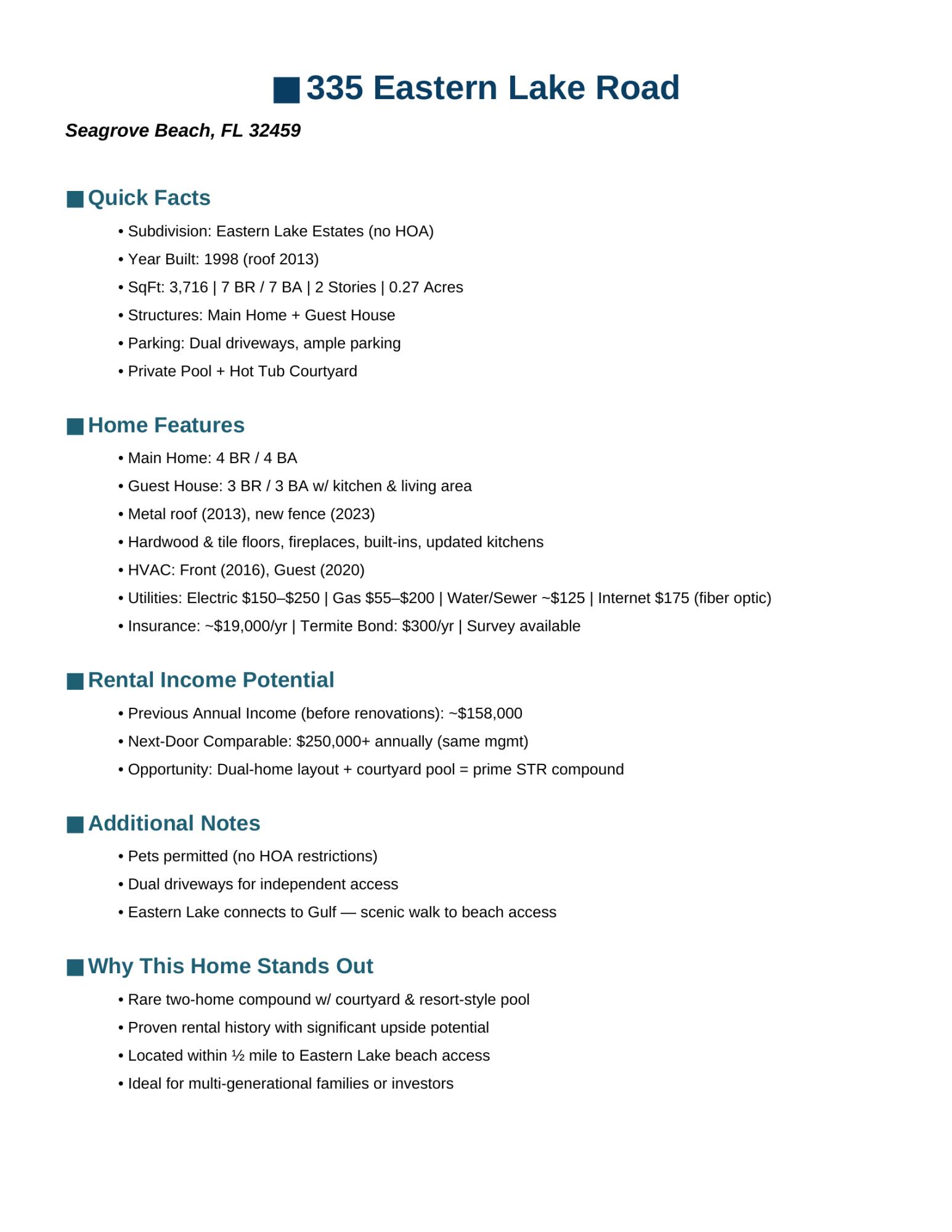 EASTERN LAKE ESTATES - Residential