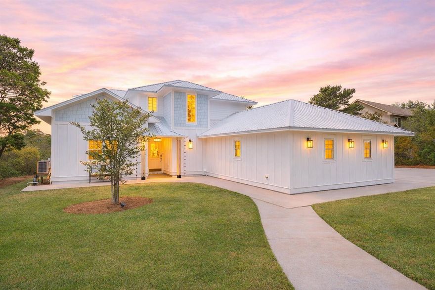 Excellent investment opportunity on a quaint street in a luxury neighborhood on 30A with no HOA restrictions! This gorgeous, 4 bedroom, 3.5 bath home is a great value at this price point and is surrounded by luxury $3M+ homes. It boasts a large 0.58 acre lot in the heart of Blue Mountain Beach. This residence can be your full-time 30A home, pure second home or top-producing rental property with rental income projections at $93K and cash on cash return projections at 4% per year. The property has a huge yard with room for a pool, ample parking in the long driveway, two+ car garage & peaceful backyard. This prominent escape has tremendous curb appeal and a great floor plan with two separate living rooms and a primary suite on the first level. In addition, you have a dining room as well as a breakfast area by the kitchen. On the second level, there are 3 bedrooms & 2 full bathrooms. The home has a nice window package allowing for tons of natural light to pour in. The main living room has vaulted ceilings. The oversized two-car garage has a lockable storage room running the full length of the garage. The property has smart home features, solid core wood doors and excellent storage. The exterior has been upgraded with a total refreshment in 2025. 79 W Blue Coral Drive is easily walkable to dining, shopping and entertainment options. This property offers ultimate convenience being just a quick 5 minute golf cart ride from the beach, 5 minutes from Gulf Place and 10 minutes from Grayton Beach. Explore this sanctuary designed for relaxation, connection and unforgettable memories on the coast!