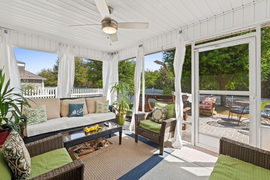 Beautifully updated Hammock Bay residence just a two-minute drive from ''Town Center'' & 22 mins to 30A beaches! This 3BR/2BA home + dedicated office enjoys a spacious backyard located on the private nature preserve, w/ lawn care provided by HOA!  Inside, your chef's kitchen awaits with all new stainless appliances, elegant quartz countertops, custom oversized kitchen island w/ beverage fridge, soft close drawers/cabs, and separate pantry. Large primary BR w/ new primary bath & custom closet. LVP flooring throughout w/ upgraded lighting and shiplap accents. Well-designed laundry provides cabinetry, folding/hanging space & European shoe storage. The screened lanai with drapery leads to your extended patio and fully fenced back yard with premium shed. W/D & all appliances included. Amenities include: three well-designed clubhouses, (Owners' Club, Bayfront Clubhouse, Creekside Clubhouse), a 24/7 8,000 SF Fitness Center, cardio gym, brewery, general store, gazebo, dog parks, and amphitheater with big screen to name a few! Hammock Bay has a full-time Event Coordinator who emails your monthly list of events such as Farmer's Markets, concerts, Holiday Extravaganzas!  Hammock Bay enjoys lit pickle ball courts, tennis, basketball, a 60 acre sports complex, new $80m middle school and miles of walking trails. Coming soon is a new daycare center, Grow With Us. Only 22 minutes from the white sandy beaches of 30A make Hammock Bay not only the perfect place to live, but an incredible value with easy beach access!  Come see your new home at 587 Fanny Ann Way.  Buyer to verify all dimensions and information important to them.