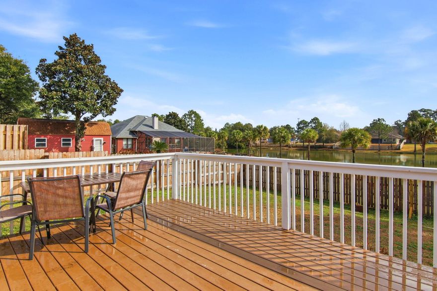 Property Highlights:

• Water views
• Open-concept floor plan
• Spacious living area with natural light
• Large windows showcasing water setting
• Kitchen with ample cabinetry and counter space
• Dedicated dining area
• Primary suite with ensuite bath and water views
• Walk-in closet in primary bedroom
• Split-bedroom layout
NO HOA! 
Updated! 
• Indoor laundry room
• Florida Room / outdoor living space 
• Landscaped yard
• Located in established Navarre community
• Convenient to Navarre Beach
• Close to Hurlburt Field
• Easy access to shopping and dining