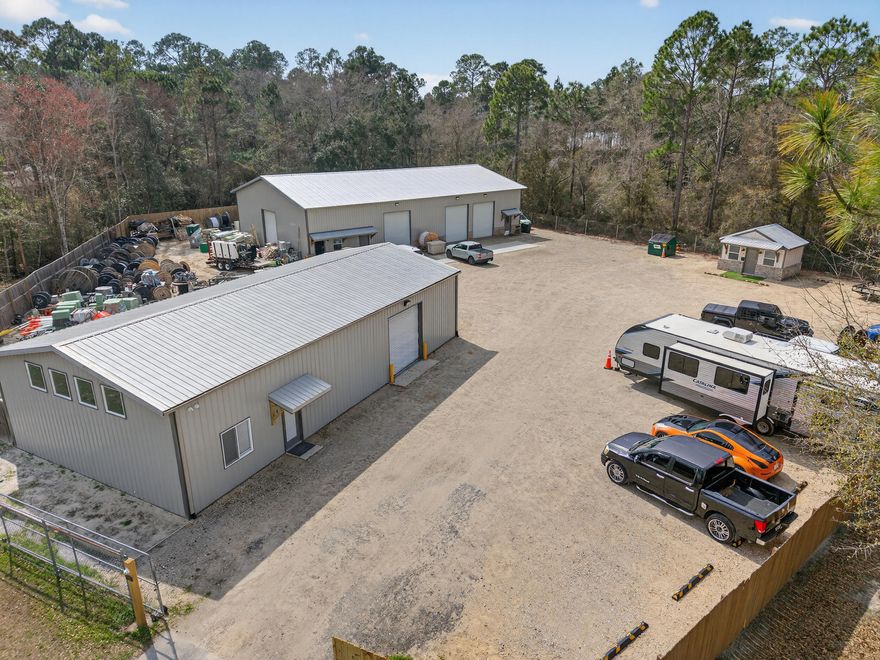 Potential barndominim and  Income-producing industrial property located at 60 McDaniels Fishcamp Rd in Freeport, FL offering approximately 6,400 SF of warehouse space plus a 300 SF office built in 2024. The property includes a ±1,900 SF warehouse with approximately 700 SF of livable area and a separate ±4,500 SF warehouse leased to two tenants generating $6,500 per month. Total gross income is $78,000 annually. Based on current gross income and asking price, the property reflects an approximate 6.4% return before expenses. There is additional on-site rental income potential that may enhance overall returns. Located minutes from Highway 331 and Highway 20 with direct access to 30A, Santa Rosa Beach, and northbound connectivity to I-10. Suitable for investors seeking multi-tenant income or owner-users looking to occupy space while maintaining cash flow. Buyer to verify all financial information and perform independent due diligence.