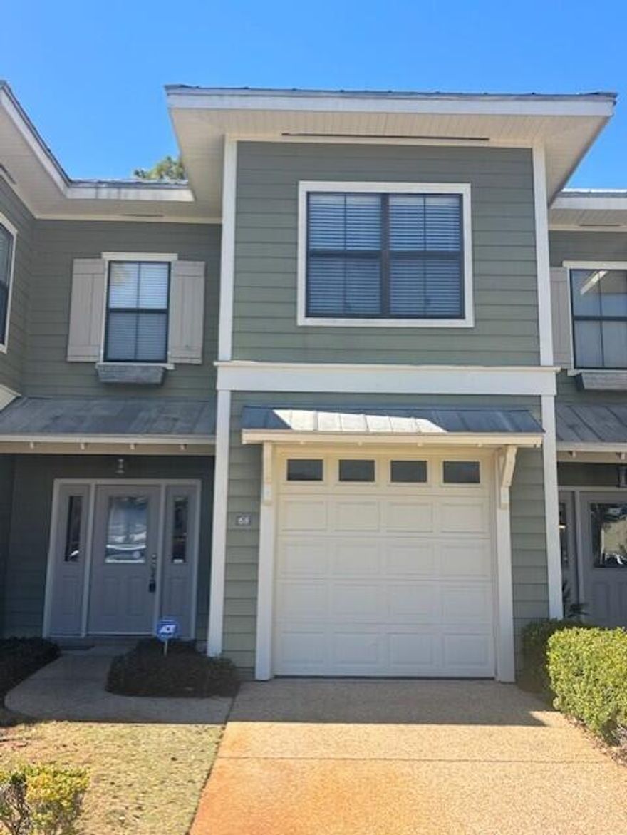 ***$23,000 PRICE ADJUSTMENT***  This spacious three bedroom two and a half bath townhouse is centrally located to the beach, restaurants and shopping, next door to new Porsche dealership on Hwy 98.  The downstairs features a large living-room with laminate flooring, the living-room opens on to a covered patio, kitchen with granite counter tops and ALL BRAND NEW appliances, and a half bath. in entry way, Upstairs you find two large size bedrooms with large walk in closets, a full bath, and a Master Suite with a large master bath.  Home also features a one car garage and a community pool to relax in after a long day of work.  Owner just completed an interior repaint and new carpeting upstairs. The A/C and Water Heater both replaced since 2020.