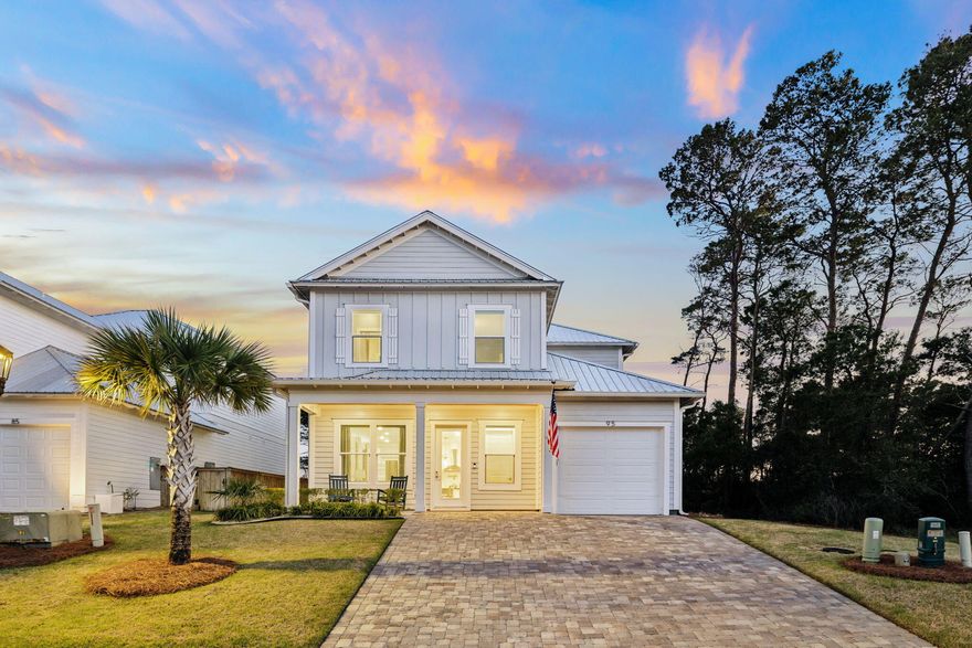 If you've been waiting for a home in Inlet Beach that offers space, flexibility, and a highly walkable location near 30A, 95 W Willow Mist checks all the boxes. With a rarely available floor plan, multiple living areas, and thoughtful upgrades throughout, this is the kind of property that stands out the moment you walk through the door.

Featuring 5 bedrooms, 3.5 bathrooms, and a second-floor bonus loft, the layout is designed to comfortably accommodate both everyday living and hosting guests. The first-floor primary suite provides privacy and convenience, complete with a large walk-in closet and a well-appointed bathroom.

The main living space is open and inviting, highlighted by crown molding, updated light fixtures, and clean coastal finishes. The kitchen is both functional and refined, offering quartz countertops, a gas range with vent hood, stainless steel appliances, a porcelain sink, and updated cabinet hardware, all seamlessly connected to the living and dining areas.

Outdoor living is a true highlight, with both front and rear covered porches featuring wood accent ceilings, along with a screened-in back porch that overlooks a beautifully landscaped backyard. Updated pavers, lush landscaping, irrigation, and an outdoor shower create a space designed to enjoy the coastal lifestyle year-round.

Additional features include a one-car garage with tall ceilings for extra storage, gas tankless water heater, dedicated laundry room, tiled bathrooms, Hardie board exterior, and a security system. The home has been freshly painted throughout and meticulously maintained, offering a move-in ready opportunity.

Located in a highly desirable and walkable community, residents enjoy access to a community pool and a dock on Lake Powell. Just minutes from 30Avenue, with easy access to the pedestrian underpass leading to Alys Beach and Rosemary Beach, and a large regional beach access at the end of the street, this location makes it easy to enjoy everything the 30A lifestyle has to offer.

Whether you're searching for a primary residence, second home, or a short-term rental investment opportunity along 30A, this property offers the flexibility and location to support a wide range of ownership goals.