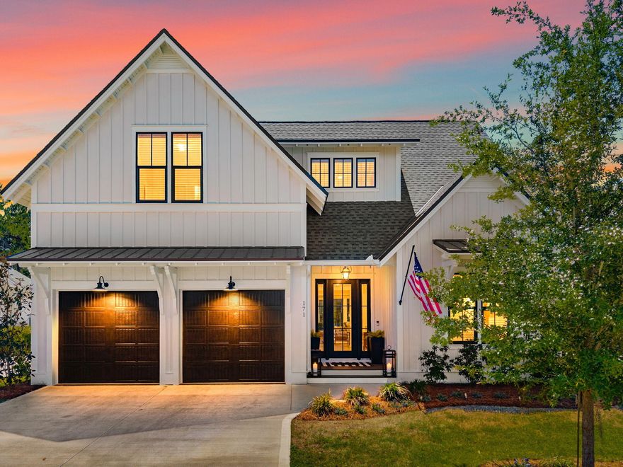 Welcome to Watersound Origins, introducing 'The Entertainer's Oasis,' where modern coastal elegance meets seamless indoor-outdoor living. This meticulously maintained 4BR, 3.5BA home offers over 2,500 sq ft of refined space. A spectacular 13x42 brick porch with gas fireplace overlooks a stunning pool and spa, complemented by a rare, spacious backyard ideal for kids or pets. Expansive 12' accordion folding doors create effortless entertaining flow from Great room to rear porch while bronze 'mascara' windows, vertical board & batten Hardie siding & landscape lighting enhance curb appeal. A stylish dry bar and upgraded garage add function and flair. Backing to a serene forest buffer and moments from Origins amenities and the beaches of 30A. Origins to 30A is a lifestyle--LIVE IT DAILY.