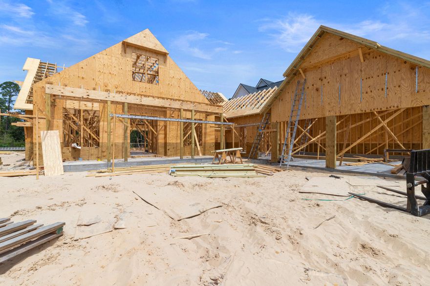 *Accepting back up offers with 48hour Kick Out Clause.

This custom residence offers 3,500 square feet, 5 bedrooms, 5.5 bathrooms, and a 2-car garage with a dedicated golf cart bay, located on Homesite 61 in Powell Landing West at Watersound Origins. Set on a 140' deep homesite with a wooded backdrop and just steps from the community dock at Lake Powell, the property provides direct access to one of the area's defining natural features. Estimated completion is end of August '26.

The front elevation is defined by clean lines, 9-foot exterior doors, and an expanded window package. A covered entry with brick flooring leads into the foyer, where the layout opens toward the main living areas while maintaining separation between private spaces.

The living room is positioned at the rear of the home, defined by vaulted ceilings with exposed wood beams and a wood-burning fireplace with a plaster finish. A 16' sliding glass door extends the space to the rear porch, while the adjacent dining area features a 12' slider, creating multiple access points to the outdoor living areas.

The kitchen is centrally located between the living and dining areas, anchored by a 12-foot island with marble surfaces. Cabinetry extends to conceal a full appliance suite including a 48" refrigeration unit, dual fuel range, and integrated ventilation. A walk-in pantry is paired with a separate wet bar featuring a sink, ice maker, and beverage refrigeration, allowing prep and service areas to function independently.

The primary suite is located at the rear of the home, separated from the secondary bedrooms, with direct access to the outdoor living space. The bath includes a freestanding tub, walk-in shower with bench, and upgraded fixtures, while the closet is divided into a functional his-and-hers layout with custom shelving.

Secondary bedrooms are arranged along the opposite side of the home, each with ensuite baths and walk-in closets, supporting both privacy and flexibility in use. The laundry room includes built-in cabinetry, a sink, and additional workspace, with a mudroom-style transition from the garage featuring built-in cubbies.

Outdoor living is fully integrated into the layout. A 10' x 35' pool and spa with upgraded finishes anchors the backyard, complemented by extended paver decking, a summer kitchen, and a screened porch with a wood-burning fireplace and brick flooring. The depth of the homesite allows for defined outdoor living areas while maintaining privacy.

Additional features include 12-foot ceilings throughout, wide-plank wood flooring, solid core interior doors, crown molding in main living areas, upgraded hardware and plumbing fixtures, and a conditioned garage with epoxy flooring and mini-split system.

Located within Powell Landing West, this home offers immediate access to Lake Powell, the community dock, and Watersound Origins amenities including trails, Village Commons, and the Origins Golf Course.

Pricing subject to change as the home progresses and selections are added or removed.