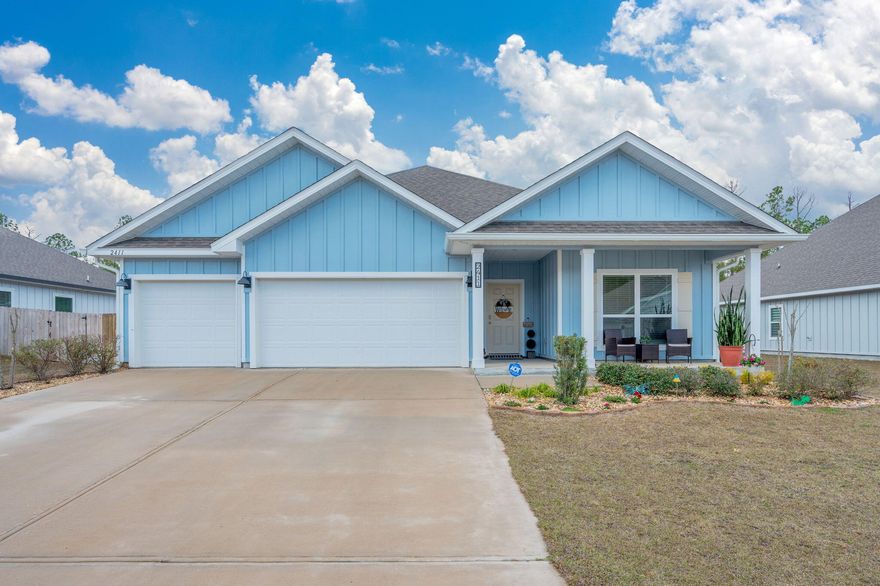 This 4/3 has a THREE CAR GARAGE and sits on a half acre lot? You found it! From the moment you enter, you will be amazed at the kitchen that offers a large granite island, plenty of cabinet space, stainless steel appliances, and a walk-in pantry. The kitchen is also open to the living and dining areas creating a perfect space for entertaining. From the living room, enjoy views of your fully fenced backyard with screened in porch and expanded patio! Each of the bedrooms are generously sized, offering comfort and versatility for your family or guests. The primary en suite features a garden tub, stand-up shower, double vanity, walk-in closet, and a private water closet. Schedule your showing today.