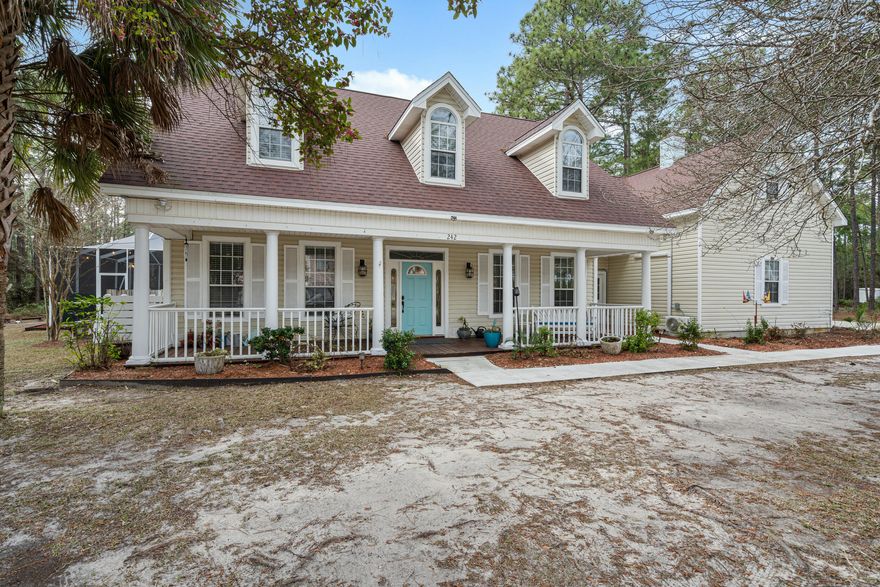 Welcome to a private coastal retreat offering EXCEPTIONAL flexibility, space, and lifestyle just minutes from the white sand beaches of Scenic Highway 30A!

Situated on 1.10 acres along the quiet private road of Hamon Haven, this unique property functions like THREE homes in one, providing multiple living areas ideal for multigenerational living, hosting guests, creative workspaces, or extended stays!

The main residence features spacious living areas, a large custom kitchen island, generous pantry storage, and multiple flexible-use rooms that have previously accommodated large gatherings and overnight guests. Thoughtful layout options allow portions of the home to be connected OR privately separated, creating opportunities for a primary residence, guest wing, or additional living quarters.

An additional studio-style den living space with private entrance offers a mini kitchen, pantry storage, and heating and cooling--perfect for guests, a home office, playroom, or creative studio. The attached casita includes its own kitchen area, laundry, and ample storage, making it ideal for extended family or private guest accommodations.

Designed for both comfort and entertaining, the outdoor space is a true highlight of the property. Enjoy a heated pool, two hot tubs, outdoor showers, fire pit, and expansive wooded surroundings with walking trails and mature Florida orange citrus trees. The one-acre setting provides privacy RARELY found this close to the beach! 
Additional features include:
Heated pool with propane system
Outdoor entertaining areas and BBQ space
Workshop/storage shed with power and 220 outlet
Private well and septic system
Whole-home generator capability
Two HVAC systems in the main home
Smart home controls including Nest system
Extensive storage throughout the property
Located just minutes from the beaches of 30A, Grayton Beach, and local dining and shopping, this property offers the perfect blend of privacy, flexibility, and coastal living.

Whether you're searching for a private family compound, a multigenerational retreat, or a unique coastal property with flexible living spaces, this home offers a rare opportunity in one of South Walton's most desirable areas.