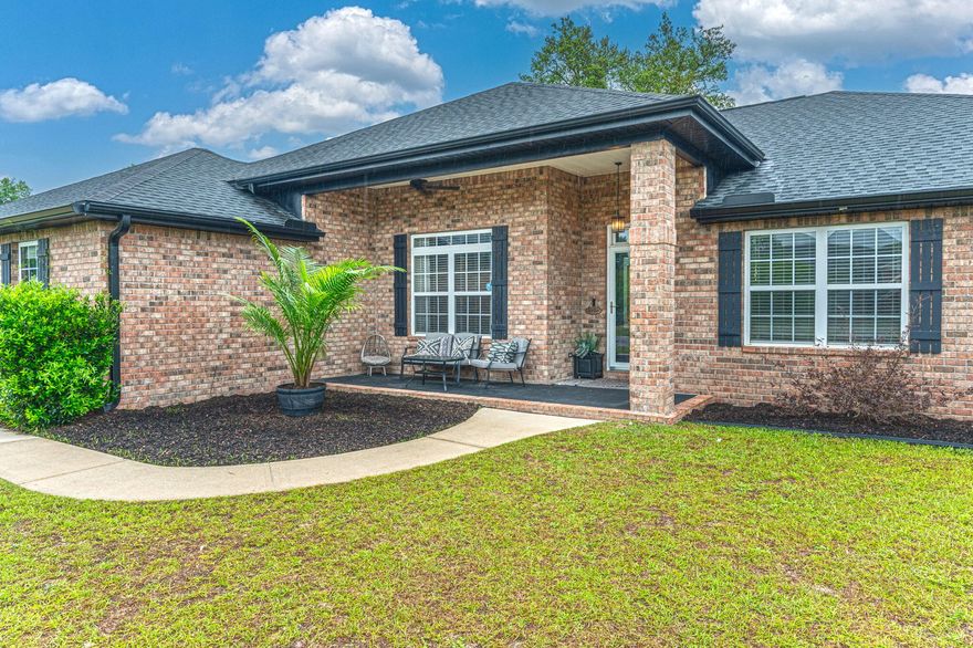 Welcome Home! This well maintained home offers 3 bedrooms + formal dining + optional 4th bedroom/office and sits on a spacious, FLAT, half acre corner lot. All major systems have been updated to provide additional peace of mind - roof (2022), HVAC (Mar 2026), and water heater (Mar 2026)- savings on homeowners insurance as well with these newer systems. Soaring vaulted ceilings create an open and airy feel upon entrance. Split bedroom floor plan also provides a formal dining and a flex space that could serve many purposes. Spacious kitchen offers abundant countertop and cabinets, with appliances being approximately 2 years old. Throughout you will find updated light and plumbing fixtures, as well as fans & barn doors. Massive flat backyard with spacious deck and above ground pool (upgraded sand filter 2025). Side entry garage with extended concrete provides ample parking and offers double gate entry to backyard. Corner lot with freshly updated garden beds and plants. This property is super convenient to area bases and all the amenities of Crestview. 45 minutes to the beaches of the Emerald Coast. Schedule your showing today!