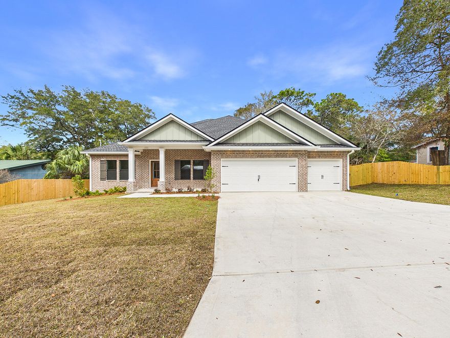 ***BUILDER MEMORIAL DAY INCENTIVE!!!*** Move - in ready, this stunning Craftsman-style residence brings a sought-after modern floor plan to the established charm of Hillcrest Avenue. Boasting five spacious bedrooms and three full bathrooms across a thoughtfully designed 2,656-square-foot layout, this home is engineered for both sophisticated entertaining and comfortable daily living. The heart of the home will feature a chef-inspired kitchen with premium quartz countertops, a professional gas range, custom soft-close cabinetry, and a deep farmhouse sink, all centered around a functional island and a massive walk-in pantry. High-end luxury vinyl plank flooring will flow seamlessly through the main living areas, accented by elegant crown molding and soaring vaulted ceilings that enhance the home's open, airy feel. The split-bedroom floor plan ensures maximum privacy for the primary suite, which serves as a true retreat with its spa-like garden tub and dual-vanity bath. Efficiency and safety are built-in from the ground up, featuring a tankless gas water heater, natural gas heating, and hurricane-rated protection. A standout feature of this property is the oversized three-car garagea rare find in Valparaisoproviding ample space for vehicles, a boat, or a workshop. Ideally located just minutes from the gates of Eglin AFB, Lincoln Park's public boat ramp, and the dining and shopping of Niceville, this home offers a premium lifestyle in a quiet, central location. Secure this home now and watch your dream come to life! Photos are of the same floor plan built by the same builder, some fixtures and finishes may not be the same.