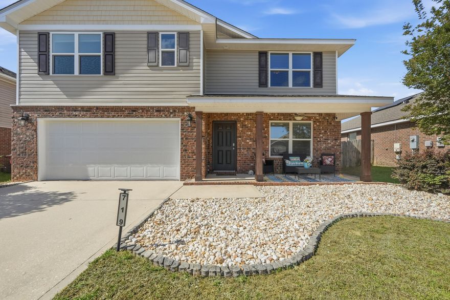 Move-in ready 5BR/3BA home in Redstone Commons featuring an open-concept layout with granite countertops, backsplash, and stainless-steel appliances. The backyard is a true standout with an extended patio, synthetic grass, hot tub, cold plunge, and a covered pergola with adjustable louvers, offering the option for sun or shade while relaxing or entertaining. Beautiful upgrades to the primary bath and downstairs bath add style and comfort, while the garage features an upgraded garage floor coating. Conveniently located approximately 22 miles from Eglin AFB and about 7 miles from 7th Special Forces Group.