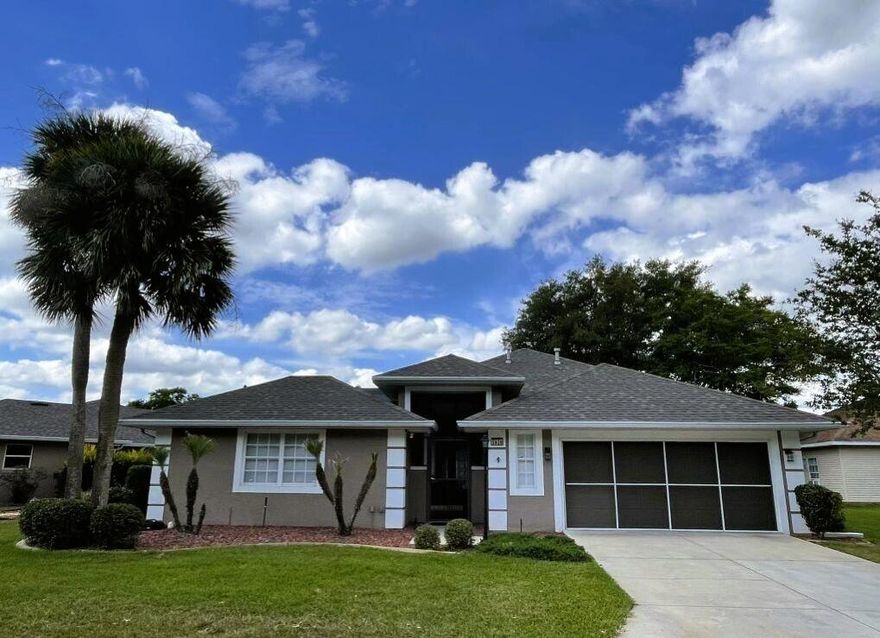 Duke II in Royal Highlands 55+ golf course comm. Gated & screened 32'4'' x 26' courtyard, heated saltwater pool w/waterfall. LR w/built-in ent. center. Quartz countertops & updated cabinetry. Stainless steel appliances. LG master w/ensuite bath, & double vanity. Guest suite w/private entrance. Spare BR has a Murphy bed. 2 car garage w/sliding screen doors, cabinet storage, workbench, attic storage. New roof in 2025, water heater in 2022, HVAC in 2018, adv. air purification systems, a security system w/ 2 soffit-mounted cameras, whole-house water filtration system, termite bond. HOA asmt. 3 cable hookups & internet. Socially active gated community, rec. center, indoor & outdoor pool, craft RM, billiard RM, workout RM, library & much more. Measurements are approximate, verify as needed. Highly sought-after Duke II model located in the Royal Highlands 55+ golf course community. This exceptional property features stunning water views and beautiful sunsets overlooking the pond outback. The exterior features a gated 32'4" x 26' private screened courtyard and a heated saltwater pool/spa with a waterfall. Inside, oversized decorative glass French doors lead to the foyer and a spacious living room equipped with a built-in entertainment center, Vizio TV, and high ceilings. The dining room and adjacent screened-in porch provide ideal spaces to enjoy the local wildlife and pond views. The home boasts updated quartz countertops and cabinetry. The kitchen and laundry areas feature stainless steel appliances, all replaced since 2022, except the dishwasher. Additionally, the kitchen includes a large undermount sink, while the laundry room is equipped with a utility sink and a storage closet. The breakfast nook/dinette overlooks the courtyard, and the home includes two pantries and LED lighting. The spacious master suite features a private courtyard entrance, a reworked walk-in closet, and an ensuite bath with double vanities. The private guest suite/casita has a courtyard entrance including a private bathroom, a walk-in closet, and built-in cabinetry-storage, offering you and your guest privacy. Alternatively, it can serve as an office or a craft space separate from the main house. The spare bedroom features a Murphy bed with a mattress and matching built-in shelving, a walk-in closet, and a window view of the courtyard. The two-car garage is equipped with motion sensors for the lighting, sliding screen doors, extensive cabinet storage (some of which is the home's original cabinetry), a workbench, countertop space, and a decked attic area for storage. Notable updates and amenities include: Roof replaced in 2025, water heater replaced in 2022, HVAC replaced in 2018, advanced air purification including an April Air accordion filter, Air Health Haven Plus (UV-C/PCO technology), and a Reme Halo In-Duct system, a Ring alarm system with two soffit-mounted cameras, a whole-house water filtration system, and a termite bond. The HOA assessments cover three cable TV hookups and internet service. The community is gated and has many common areas, including bodies of water, the great hall (where many community events are held), a recreation center featuring an indoor & outdoor pool, craft room, billiard room, workout room, meeting rooms, library, showers, and lockers, to name just a few of the amenities. The Monarch Golf Club and The Crown & Shield restaurant are also within the community. All measurements are approximate, please verify as needed.