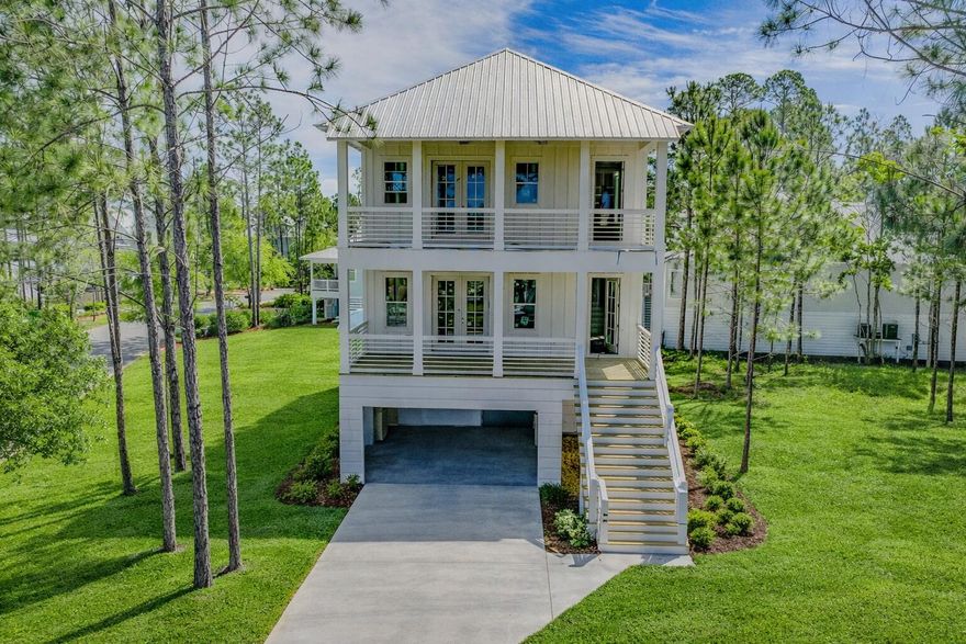 New construction in the gated bayfront community of Cessna Landing in Santa Rosa Beach. This thoughtfully designed coastal home features a spacious floor plan with a large driveway and garage area below.

The home offers a bright, open layout with abundant natural light and quality finishes throughout. Multiple covered porches on both levels provide ideal outdoor living space, perfect for enjoying the peaceful surroundings.

Cessna Landing is a private, gated community offering close proximity to the bay, with a nearby public boat ramp providing easy access to the water for boating and fishing. Conveniently located just a short drive to the beautiful beaches of the Emerald Coast.

A great opportunity for a primary residence, second home, or investment property in a desirable Santa Rosa Bea