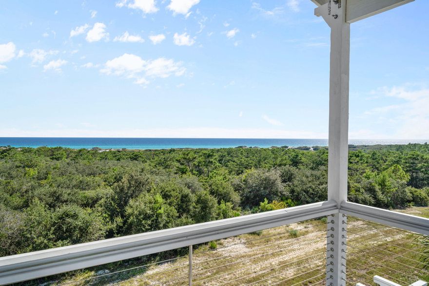 Experience coastal living at its absolute finest in this extraordinary 3-story turn-key beach retreat, perfectly positioned on one of the highest elevations in Cypress Dunes, offering some of the most breathtaking Gulf views in the entire community. From brilliant sunrise skies to unforgettable sunset panoramas, the views from this home are nothing short of spectacular.
Designed to fully embrace its premier setting, every level of this beautifully maintained residence captures the beauty of the Gulf, with expansive porches & elevated vantage points showcasing emerald waters, endless horizons & soothing coastal breezes. The rare high-elevation homesite not only maximizes sweeping views but also provides an added sense of privacy, security, and distinction that is increasingly hard to find! Beyond its beauty, this property presents a compelling investment opportunity. With documented 2025 rental projections of $100,000+ (part-time short-term rentals), this home offers exceptional income potential while serving as a luxurious personal retreat. Its desirable location, three-story layout, and panoramic Gulf views make it highly attractive to vacation renters seeking a premium coastal experience.  Whether you're searching for a high-performing investment, a second home, or a legacy property to enjoy for generations, this elevated Gulf-view masterpiece delivers on every level.

Located in the highly sought-after community of Cypress Dunes in Santa Rosa Beach, this exceptional home seamlessly blends timeless architectural charm, thoughtful coastal design, and an unbeatable setting. Residents enjoy resort-style amenities, including a breathtaking Gulf-view infinity-edge pool, a fully equipped fitness center, and a relaxing spa tub--all designed to elevate everyday living.

If you're hosting unforgettable gatherings, savoring peaceful mornings with coffee while gazing out over the Gulf, or unwinding at day's end as the sky melts into brilliant sunset hues, this property captures the very essence of refined beachside living. Here, every moment feels like a getaway, and the coastal lifestyle you've dreamed of becomes your daily reality.

Opportunities to own a home with this level of elevation and view are rare--don't miss your chance to secure one of the best vantage points in Cypress Dunes!