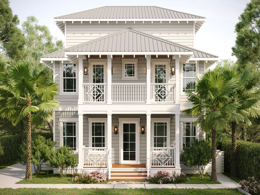 Located in the highly sought-after community of Seacrest Beach along scenic Hwy 30A, this exquisite newly constructed beach house is a true coastal retreat, offered fully furnished and ready for immediate enjoyment. Featuring 5 spacious bedrooms and 5.5 luxurious bathrooms, the home seamlessly blends comfort and elegance with beautiful 9-inch-wide plank engineered wood flooring throughout. The thoughtfully designed layout includes two primary suites--one conveniently located on the first floor and another on the third floor--providing privacy and comfort for family and guests alike. With two inviting living areas, the main gathering space on the first floor serves as the heart of the home and features a striking 72-inch three-dimensional electric fireplace that adds warmth and modern ambiance.

The second floor offers an additional living area along with a spacious covered outdoor living space, perfect for entertaining or enjoying the coastal breeze. At the center of the home, the open-concept kitchen impresses with modern shaker-style cabinetry, elegant quartz countertops, a gleaming tile backsplash, and high-end appliances designed to please any culinary enthusiast. Just outside the kitchen, a beautifully designed wet bar with open wood shelving, a wine refrigerator, and an ice machine creates the perfect setup for entertaining.

Comfort and efficiency are thoughtfully incorporated throughout the home, including a Rinnai 11.5 GPM super high-efficiency tankless water heater to ensure endless hot water, as well as a washer and dryer included for convenience.

Enjoy fresh air and peaceful views from the porches attached to three of the five bedrooms, along with two expansive porches located off the first-floor. For easy beach access, the Seacrest Beach shuttle conveniently stops right outside your door, offering a quick ride to the beautiful Gulf waters.

Start your mornings with breakfast at a charming neighborhood café or explore the nearby dining, boutique shopping, and entertainment options just a few blocks away in Rosemary Beach and Alys Beach. Spend your days strolling along the world-famous white-sand beaches, fishing along the coast, or teeing off just minutes away at Camp Creek Golf Club. Nature lovers will also appreciate the nearby Camp Helen State Park, where you can enjoy birding, hiking, kayaking, and fishing on the peaceful waters of Lake Powell.