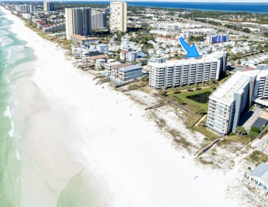 NEWLY INSTALLED HVAC & HOT WATER HEATER! This fully furnished 3BR, 3BA condo features zoned bedrooms centered around an open concept, spacious living area.  The primary Suite has an ensuite bathroom and glass-door access to the balcony. The kitchen includes a breakfast bar and a newly replaced stainless steel refrigerator. The large living area has a dining space and access to the private balcony, providing views of the Gulf. The condo has a fabulous location, only a short stroll to the boardwalk, pool, beach, and all the resort amenities!  Mainsail has two pool pavilions, tennis, pickleball courts, a gameroom, BBQ area, and 24-hour gated security for peace of mind. Owners receive a complimentary beach chair set-up, including two chairs and an umbrella. Renters can also utilize this service for an additional fee. This condo offers flexible ownership opportunities. This condo offers flexible ownership opportunities. including long-term, short-term, or winter season rentals. It is also perfect for a second/vacation home.