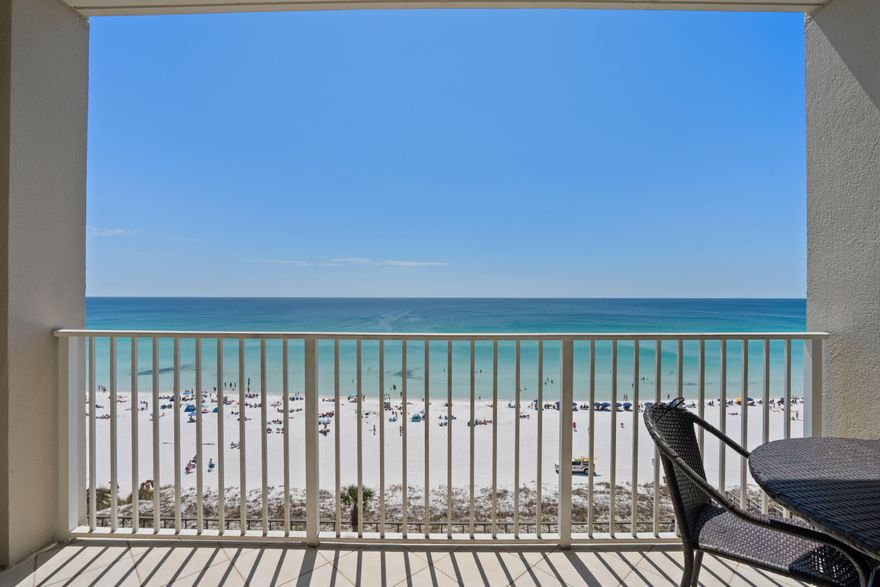 This beautifully updated 1 bedroom, 1.5 bath condo on Miramar Beach offers the perfect blend of comfort, style and coastal charm.  Located on the 7th floor, this unit boast unobstructed, panoramic views of the Gulf that can be enjoyed all day from your private balcony-perfect for morning coffee or relaxing sunsets!  Inside, the condo features a clean and fresh beach-inspired design with light tones and thoughtfully chosen decor that creates a bright airy atmosphere.  The kitchen has recently been updated with new granite countertops offering both style and functionality.  The spacious primary bedroom provides a peaceful retreat while the hallway includes 2 built-in bunk beds, ideal for accommodating guests or family.  A convenient half bath adds extra comfort and privacy.  The Majestic Sun Condo Association offers fantastic amenities including 2 heated pools (one indoor and one outdoor), a hot tub and a fully equipped workout room.  As part of the Seascape HOA, residents also enjoy access to an array of resort-style amenities such as golf, tennis, pickleballs, a playground and picnic areas.  This property is located within the gated Seascape community, offering both security and beautifully maintained grounds.  Enjoy this condo for your personal use or take advantage of its excellent potential as an investment property that allows short-term rentals.  Conveniently located with easy beach access and within walking or biking distance to local restaurants and shopping, this is your opportunity to embrace the coastal lifestyle.  Enjoy your beach life today!