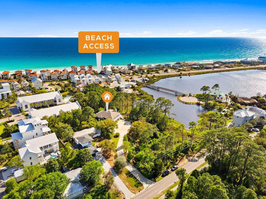 1.56 acres on Oyster Lake with Gulf views, sunset-facing exposure, and parking for 14+ vehicles - this is a 30A opportunity that's nearly impossible to replicate.
Originally built in 1994 and updated over time, the residence offers over 3,000 square feet with 5 bedrooms and 4 full bathrooms, along with a versatile bonus room ideal for a game room, media space or additional living area.  The layout is both comfortable and functional, ready to enjoy as-is or tailor to your vision.
Perfectly positioned to embrace its surroundings, the home captures expansive views across Oyster Lake with the Gulf shimmering beyond, setting the stage for stunning sunsets each evening.  Whether relaxing on the deck or in the heated, saltwater pool overlooking the lake, the setting feels immersive and serene... Inside, the primary suite, kitchen, living, and dining areas are all thoughtfully oriented to the water, creating a seamless connection between indoor and outdoor living.
What further distinguishes this property is how effortlessly it blends lifestyle and functionality.  A private dock on Oyster Lake invites easy days on the water, from paddleboarding at sunrise to kayaking at sunset.  The residence itself sits high and dry in Flood Zone X, while the 1.56-acre homesite provides a level of privacy rarely found along 30A. A 3-car garage, parking for 11+ additional vehicles, and an RV pad with electric, water, and sewer hookups offer exceptional flexibility.
Just a 6-minute walk to the beach, this home allows you to enjoy the 30A lifestyle without the hassle of public parking.  Spend the morning on the sand, return home for lunch, and head back with ease. With three convenient access points to Highway 98, you'll also benefit from smooth connectivity without the typical traffic challenges.
The views are protected, the setting is peaceful, and the combination of acreage, waterfront, and proximity to the Gulf is truly exceptional.