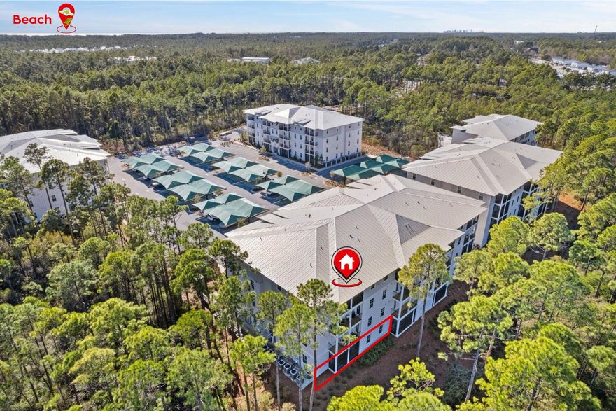 Welcome to effortless coastal living in the heart of Santa Rosa Beach. This beautifully finished first-floor condominium invites you in with a light, modern aesthetic and a layout designed for both comfort and connection. The open living space flows naturally from kitchen to gathering area, creating an inviting atmosphere for quiet mornings or evenings with friends. Just beyond, a screened-in patio offers a peaceful retreat--perfect for unwinding after a day in the sun or enjoying the gentle coastal breeze year-round.

With two spacious bedrooms and two thoughtfully designed bathrooms, every detail supports an easy, low-maintenance lifestyle so you can spend more time enjoying what matters most. Whether you're starting your day in the fitness center, lounging by the resort-style pool, or taking advantage of the seasonal shuttle to the sugar-white sands at Ed Walline Beach Access, this community delivers convenience at every turn.

Positioned minutes from the charm, dining, and energy of Santa Rosa Beach, this residence offers more than just a place to live--it offers a lifestyle. Opportunities like this don't last long. Experience it in person and see why this could be the one you've been waiting for.