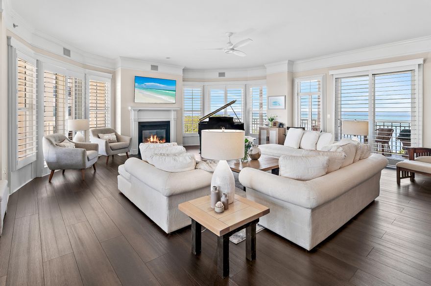 From its prime location on the 10th floor of One Water Place, this luxurious condominium residence offers an unparalleled lifestyle, elevated by jaw-dropping views of the Gulf of Mexico, Choctawhatchee Bay, the signature Fred Couples Golf Course, untouched natural preserves, and breathtaking Emerald Coast sunsets that paint the sky each evening.

Step inside and discover the highly sought-after Castleton floor plan -where every detail is designed for both elegance and comfort. The expansive living area, framed by walls of windows and a gracefully curved balcony, seamlessly blends indoor and outdoor living. Imagine entertaining guests in a formal dining room accented by stately columns and full-length windows, or preparing meals in a chef's kitchen featuring Taj Mahal quartzite countertops. Quartzite is a natural stone that captures the beauty of marble but is exceptionally resilient--ideal for a custom tile backsplash, island seating, and a full suite of stainless Viking Professional appliances. Upgrades abound, including a new refrigerator, dishwasher, microwave, and dry bar refrigerator, all added in 2025.

The main suite is a private retreat, opening onto a magnificent wraparound balcony with a summer kitchen and a state-of-the-art LYNX BBQ with rotisserie, perfect for unforgettable evenings under the stars. The office offers built-in display shelves, a TV hookup, and custom cabinetry, while the hallway to the primary suite is lined with elegant display shelves and storage cabinets. California Closet Company custom closets in the master and both guest suites provide abundant storage and organization.

What truly sets this residence apart is its exclusivity: it is the only unit currently on the market boasting not just one, but two additional storage units--including a coveted climate-controlled space--and a highly desirable golf cart parking space. These rare features offer unmatched convenience and peace of mind for your treasured possessions and active coastal lifestyle.

Luxury, comfort, and exclusivity come together in this extraordinary offering at One Water Place, Unit 1008--where every day feels like a five-star escape.