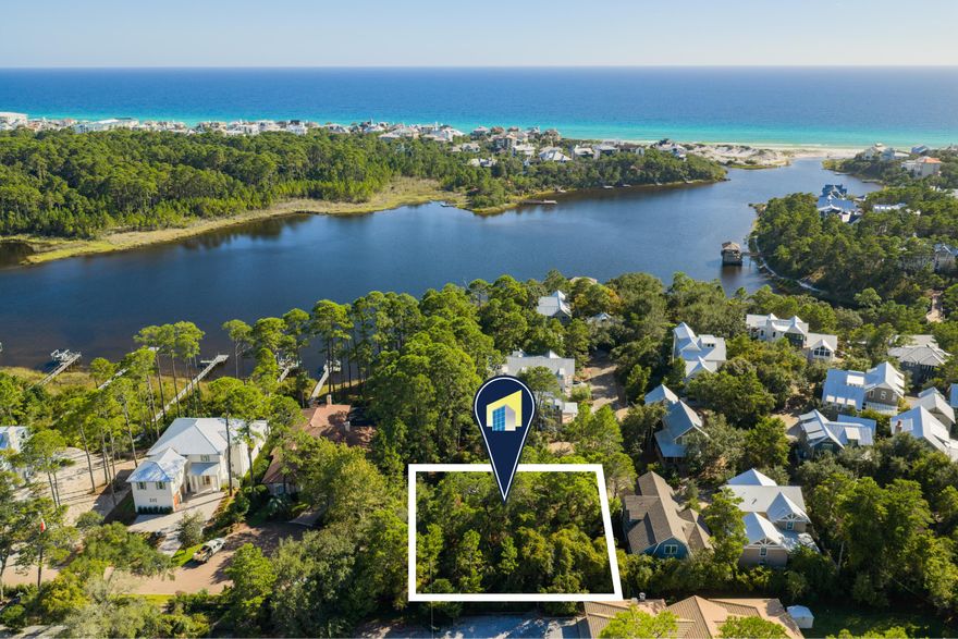 Presenting one of the last and largest homesites in the private, gated community of Draper Lake Coastal Village. At .22 acres, this expansive parcel stands out in one of 30A's most architecturally celebrated neighborhoods—offering the rare combination of size and privacy. House plans are to be approved by the HOA approval board.

Thoughtfully sited along Wild Cherry Lane, the property conveys with plans for a two-story, coastal-craftsman residence encompassing approximately 3,551 sq ft total (with 2,895 sq ft conditioned) and a detached guest house with garage. The design captures the essence of Draper Lake living—organic materials, generous porches, and refined architectural detail throughout.