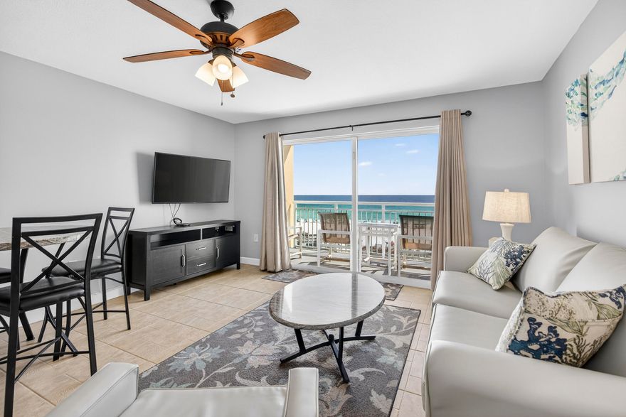 PRICED RIGHT!!! and the view says it all! Pelican Isle is one of the most sought-after Gulf-front resorts on Okaloosa Island. This beautifully 1BR/2BA unit with hallway bunks sleeps 6 comfortably.  Sold fully furnished and rental-ready with LOTS OF FUTURE RESERVATIONS.  The condo includes a 2024 water heater, 2021 HVAC, fresh paint, and a new couch. No carpet and no popcorn ceilings. Ideal as a vacation rental or a second home. Pelican Isle offers a gulf front pool (seasonally heated), hot tub, fitness room, BBQ area, and direct beach access. Convenient to the Boardwalk, dining, and local attractions.