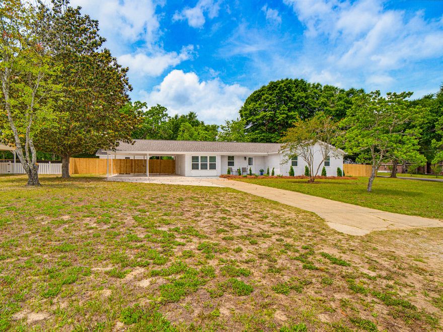 Completely updated and move-in ready, this 3 -bedroom, 2-bath and an office/game room  brick home sits on a spacious corner lot just under half an acre in a quiet, established area of Crestview. Offering approximately 1,515 square feet, this property blends classic construction with modern upgrades throughout.Step inside to discover a bright, open layout with fresh finishes throughout. The updated kitchen shines with sleek countertops, contemporary cabinetry, and new appliances--ideal for both everyday living and entertaining. Spacious living areas flow seamlessly, creating a comfortable and inviting atmosphere. The home offers good sized bedrooms and updated bathrooms with stylish touches, providing both comfort and functionality. Enjoy outdoor living with a large corner lot, a screened porch perfect for relaxing and a detached workshop/shed for extra storage. Schedule a showing today!