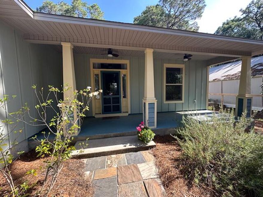 Welcome to the much sought after charm of Point Washington!  This home is one block from the bay and public bay access; which is rarely used. This home is a single-level home, with a split bedroom plan and open living area.  The main bedroom has an ensuite with a separate water closet, walk-in shower, soaking tub, door to the back porch, and more.  The kitchen has beautiful cherry cabinets, gorgeous solid surface counters, farm-style sink, and stainless-steel appliances. The home features more storage than most homes, with an oversized garage, a nice sized coat closet, a linen closet, and a large pantry.  The screen-in back porch is literally the length of the home! The yard is nicely kept and has a lovely hot tub for you to enjoy the stars at night.  Call for your private showing!

.