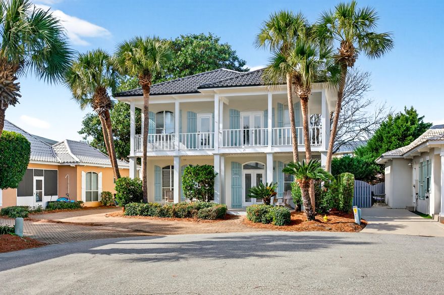 Experience relaxed coastal living in this updated beach cottage just footsteps to the Gulf and their private beach. Enjoy some great morning walks and sunset evenings. Featuring 3 bedrooms, 3 bathrooms, plus a spacious bonus area, this home is ideal for hosting multiple families for maximizing rental potential. The property is being sold fully furnished and includes numerous upgrades, including new water heater and HVAC system in 2025, along with select new furnishings. Fresh interior and exterior paint, including siding and exterior doors, was completed in 2025. The roof and flooring were replaced in 2023, offering peace of mind for years to come.  The first floor is designed for entertaining and relaxation, featuring an open living and dining area and a well-sized kitchen. A full bathroom on this level is especially convenient after a day at the beach. All bedrooms and two additional bathrooms are located on the second floor, along with a generous bonus area that can easily be converted into a bunk space to increase rental capacity and income potential. The primary bedroom offers a spacious balcony that is also accessible from the bonus room, while the downstairs living area opens to a charming patio.
Emerald Shores is conveniently situated between Scenic Highway 98 and Highway 98 and offers outstanding amenities, including deeded beach access with pavilion, beach services, restrooms, and showers, as well as two community pools (seasonally heated), tennis courts,   pickle ball and a basketball court. Ideally located near restaurants, shopping, and entertainment.
Easy to show! Schedule your private showing today!