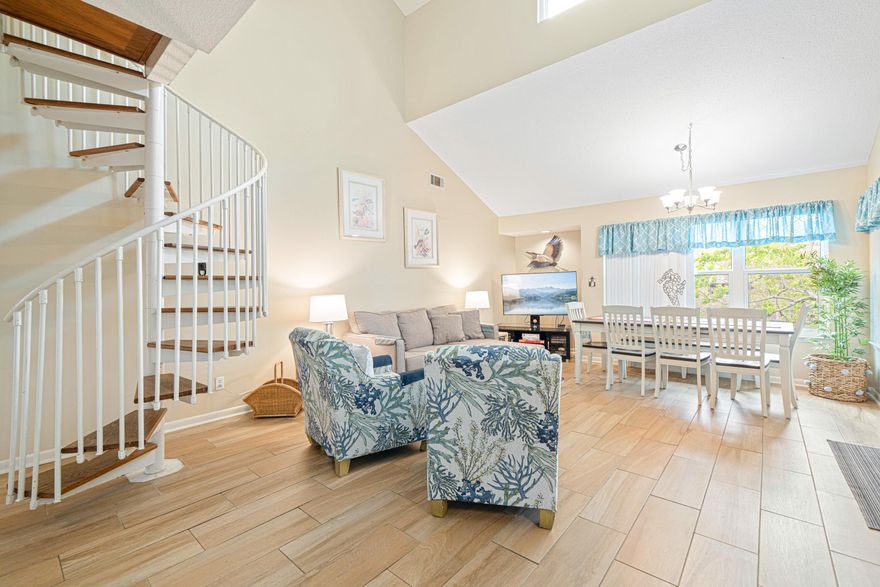 Do you need an escape to the beach that generates rental income also? Then you need to view this immaculate beach cottage at Hidden Dunes Beach & Tennis Resort, Unit 129. This 3 bedroom 3 full bath open floor plan beach cottage is filled with abundant light and vaulted ceilings,   making it bright and airy. This cottage is the largest floor plan of the Beach Cottages. Recently renovated and well maintained this cottage has new white shaker cabinets, new windows, new sliding glass door to the porch, new water heater, new carpeting in the primary bedroom, the loft, and the kids bedroom, all new living and room dining furniture, new mattresses, new appliances in the kitchen, and all new window treatment. The screened in porch is the perfect retreat for your