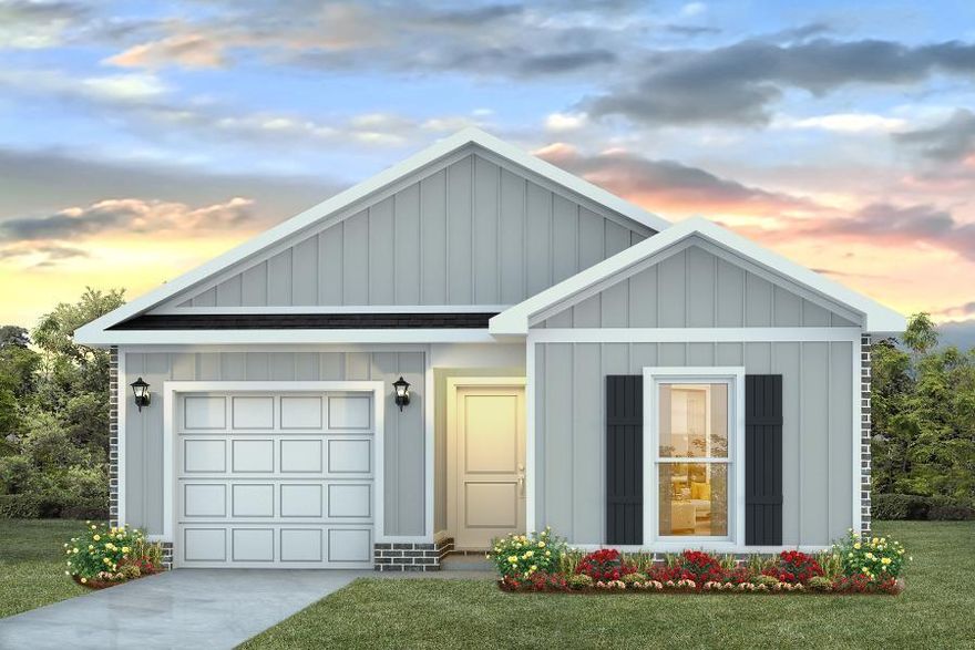Welcome to Blackwater Reserve! Brand NEW community featuring a beautiful community pool, Lazy River and Pickle Ball. The Popular Camilla plan is a 1 story, charming contemporary cottage style home with 1 car garage, 4 bedrooms, 2 baths and a great open floorplan perfect for relaxing.  The 'Smart Home Connect 'System offers a variety of convenient Smart Home devices you will love. The well-designed open kitchen includes stainless steel appliances, a smooth-top range, built-in microwave, gorgeous quartz countertops, quiet dishwasher, pantry, island bar, eye-catching wood-look flooring, and plush carpet in the bedrooms. A well-designed, sought-after floorplan offers many desirable amenities. Fabric Hurricane door and window protection is also included. ALL LISTING pictures, colors, features, and size may vary. Square footages are approximate.