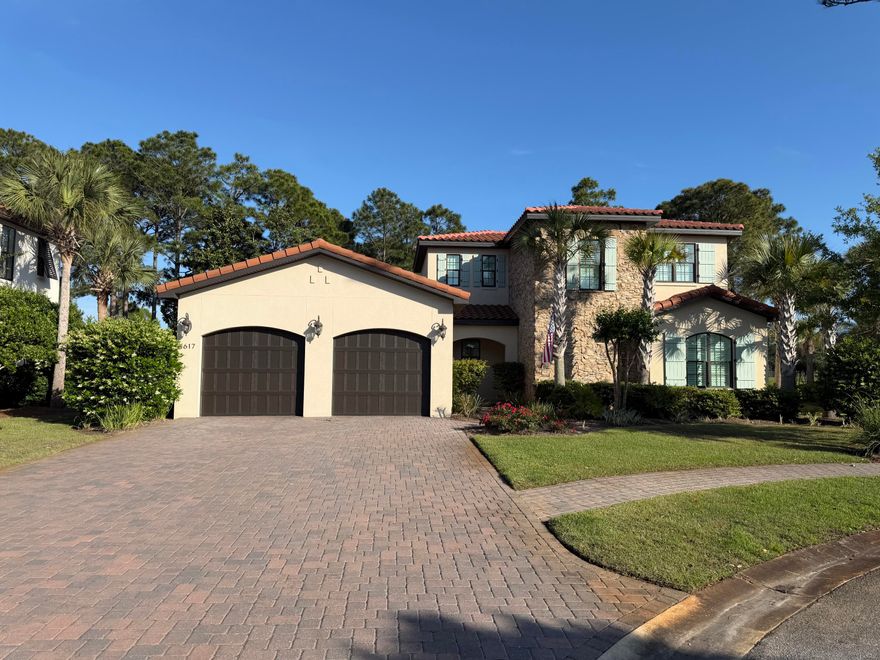 **PROFESSIONAL PHOTOS COMING SOON** Welcome to Genoa, one of Sandestin's most coveted enclaves - where Mediterranean architecture, lush landscaping, and sweeping Baytowne Golf Course views set the tone from the moment you arrive. This newer construction home offers 4 bedrooms, 4.5 bathrooms, and 3,000+ square feet of thoughtfully designed living space. Soaring ceilings, an open-concept main floor, and a dedicated upstairs living area create a layout that's as functional as it is impressive. A whole-home surround sound system, quality finishes, and meticulous attention to detail reflect the elevated standard this home was built to. Floor-to-ceiling views of the Baytowne Golf Course provide a backdrop that never gets old.