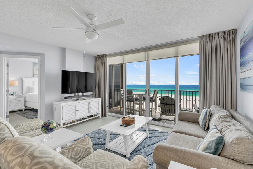 RENOVATED 2-bedroom, 2-bath GULF-FRONT condo -- a must-see! Updates include renovated bathrooms and kitchen, smooth ceilings with popcorn removed, new tile throughout, plantation shutters, drapes, and a 2023 water heater. Island Princess is a popular gulf-front complex on Okaloosa Island, close to restaurants, entertainment, and shopping. Amenities include a gulf-front pool, nearly 500 feet of beach, fitness facility, BBQ grills, community room, and covered parking. Sold FULLY FURNISHED!