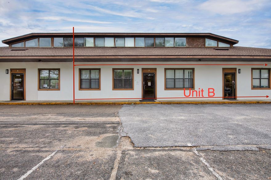 914 B has a total of 3702 sq ft. on the first floor and 356 on the second floor.  Approximately 1850 sq ft in each unit. The vacant unit has  4 exam rooms, 3 bathrooms, nurses station, office, waiting room, reception area and storage room. HVAC was replaced in 2019 and hot water heater in 2024.  New roof was replaced in 2024 for both units.  

The other unit has a lease until September 2027.  It has 3 bathrooms, a reception area, break room, office, waiting area, 4 rooms and storage.  HVAC is 2006, hot water heater replaced in 2025. 


Please do not enter the business during business hours.   There are 34 parking spaces which is shared with the complex on a first come first serve basis.