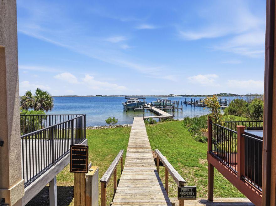 Experience coastal living in this beautiful 3-bedroom, 2.5-bath home located in the highly desirable waterfront community of Soundview Landing. This property includes your very own private boat slip complete with a boat lift (maximum boat length 26'), offering easy access to the water and just minutes from Crab Island by boat!

This Mediterranean-style home showcases custom kitchen cabinetry, granite countertops, a pantry, stainless steel appliances, and a spacious breakfast bar perfect for morning coffee or casual dining. Step outside to the back deck and enjoy peaceful views overlooking a natural conservation area -- the perfect setting to relax and unwind.

The primary suite is conveniently located at the back of the house on the first floor, while two additional bedrooms and a full bathroom are upstairs. All bedrooms and all of the upstairs is fully carpeted whist the downstairs features LVP flooring. The spacious primary bathroom features a double vanity, separate soaking tub and walk in shower, along with a walk-in closet designed for comfort and convenience.

Residents also enjoy access to the community's private waterfront dock. Conveniently located just minutes from Hurlburt Field and within close proximity to Eglin Air Force Base, this home also offers easy access to top-rated schools, shopping, dining, entertainment, and the stunning Gulf Coast beaches. Contact us today for a showing!