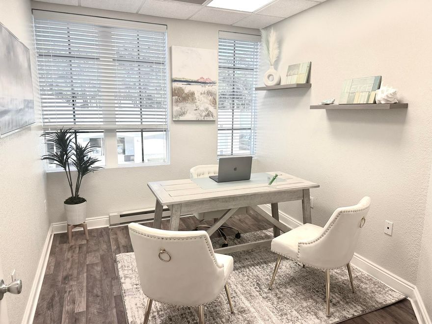 Newly professionally renovated and decorated office space at The Summit, an A rated building located on Hwy. 98 in Miramar Beach. This sale contains two suites that have been joined to create a complete Virtual Office space. The property contains interior private common areas plus 8 office suites that have been divided as follows: 1 seating/reception space, 4 private offices, 2 shared office spaces, 1 media/podcast room, 1 conference room and a full kitchen. The premises have been operating as Emerald Coast Virtual Offices and there is one full-time tenant in place. Virtual Office company could be sold with property at an additional price.  Don't miss the opportunity to own this beautifully renovated income producing investment!