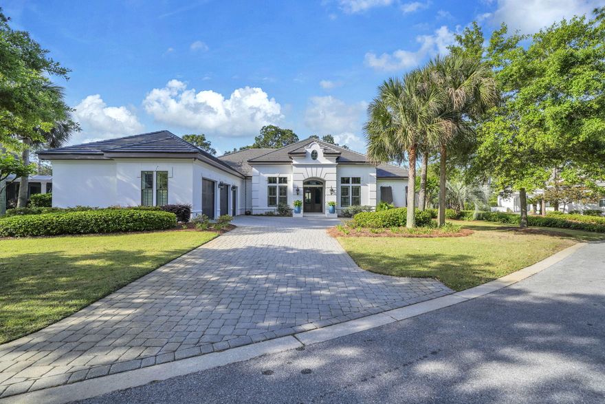 Welcome to the exclusive neighborhood of Island Green, located within Sandestin Resort! This beautiful property offers one-level, updated luxury living on a quiet cul-de-sac. With picturesque lake views, this home offers seamless indoor-outdoor living and includes 3 bedrooms, office/den and bonus room. Updates within the last 5 years include new roof, custom cabinetry, and top-of-the-line Wolf appliances, including a steam oven in the kitchen, front door, AC, painted outside/inside and full house generator ensure modern comfort and peace of mind. The expansive lanai houses a summer kitchen and pool, providing an ideal setting for relaxation and entertainment. The lakefront dock with seating provides a tranquil sunset opportunity - don't miss this gorgeous home in a premier location!