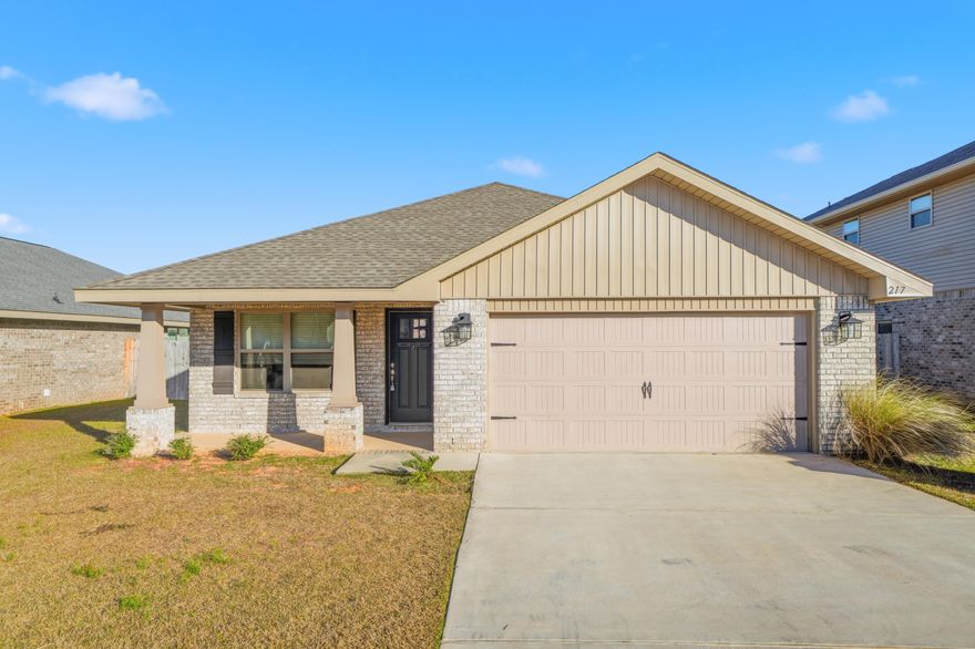 Turn-key and thoughtfully upgraded, this 2023-built home proves that ''almost new'' is sometimes even better than brand new. Located just 35 minutes from Eglin Air Force Base, this well-maintained 3-bedroom, 2-bath home with 1,808 square feet already has the extras buyers usually have to plan (and pay) for later--including a recently installed fence, so all that's missing is your furniture.

Built in 2023, the home offers modern construction, energy efficiency, and a smart, livable layout designed for real life--not just showings. Even better, it sits at one of the highest elevations in the area, meaning no flood insurance is required, offering long-term savings and peace of mind.
Less than an hour from the Emerald Coast's sugar-white beaches when it's time to trade work boots for flip-flops