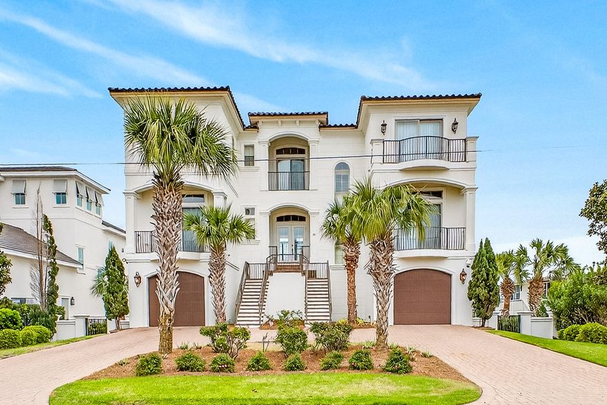 Welcome to 24 Norriego Road of the prestigious Holiday Isle waterfront community in Destin, Florida!
This trophy property, a yachtsman's deep-water dream estate, was constructed new in 2014 and contains 5,000+ square foot of meticulous design and craftsmanship, 5 bedrooms with ensuite bathrooms, an elevator, a powder room serving guests located between the expansive kitchen and primary living room, and a full bath on the first floor adjacent to an area that could be flexible for the addition of an additional bedroom, bunk room, secondary media room, and/or game room, all oriented on a superior lot that offers sensational view corridors to the scenic bodies of water that surround this exclusive family compound.
  
Spaciousness throughout the home, including the oversized garages, will.. comfortably and privately accommodate extended family to enjoy the irreplaceable lifestyle this property offers. 
There is such uniqueness of enjoying this spectacular estate and its private, waterfront pool, then boating to 'Crab Island', or perhaps the sensational fishing offshore in the Gulf of Mexico only minutes away from the oversized, deep-water dock, currently fitted with a 20,000lb boat lift; meanwhile others in your family can enjoy exclusive community beach access to one of the world's greatest beaches within approximately 1000' of this home's front door, which also accommodates golf carts. 
The finishes and features throughout are extraordinary, as the owner spared no expense whatsoever. 
Please inquire for further details and to schedule your private showing.