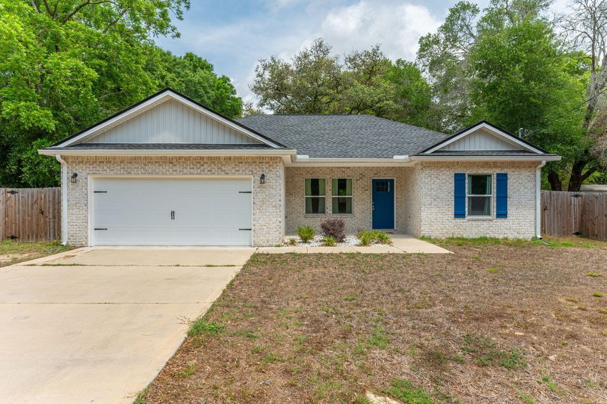 Welcome to your dreamy retreat in Midtown Crestview, where modern comfort meets spacious, stylish living. Built just 2 years ago, this beautifully maintained all-brick 3-bedroom, 2-bath home sits on a .86-acre lot, offering privacy and plenty of room to spread out. From the moment you arrive, you'll be charmed by the cozy front porch, perfect for welcoming guests or enjoying a quiet moment outdoors. Out back, the breathtaking oversized enclosed porch creates an incredible space for year-round enjoyment, complemented by an additional covered porch ideal for entertaining. A full privacy fence surrounds the property, giving you a true sense of seclusion and space. Inside, the home features a thoughtfully designed layout with ceiling fans throughout, a spacious interior laundry room, and an open, inviting living area. The kitchen is a standout, showcasing white shaker cabinets, sleek quartz countertops, a large center island, stainless steel appliances, and a convenient pantry--perfect for both everyday living and hosting.
The primary suite is generously sized and offers a true retreat feel, complete with a private en-suite bathroom featuring dual vanities and an impressively large primary closet.
Located in the county for lower taxes, yet just minutes from everything you need--only 3 miles to downtown Crestview and nearby shopping plazas. Commuters will appreciate the convenient access, with Eglin AFB less than 25 miles away and Duke Field under 12 miles. Plus, Shoal River Middle School and Riverside Elementary are just about a mile from your doorstep.
This home blends modern upgrades, functional space, and a prime location--don't miss your opportunity to make it yours.