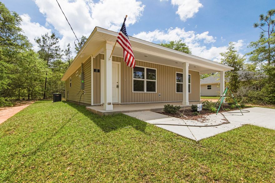 Fresh, simple, and easy to love. This newly built home by Flynn Built welcomes you with an expansive front porch , offering 2 beds and 2 baths with a light, open layout that feels comfortable and livable. Inside, you'll find durable LVP flooring throughout, granite countertops, stainless appliances and a bright, airy feel that makes the space live larger than expected. The exterior features low-maintenance vinyl siding, making upkeep. Also included is a one-year builder warranty for added peace of mind. Plus, with a full-price offer, buyers receive $6,000 toward closing costs, making this a super option for first-time buyers, those downsizing, or anyone looking for a clean, move-in ready start.