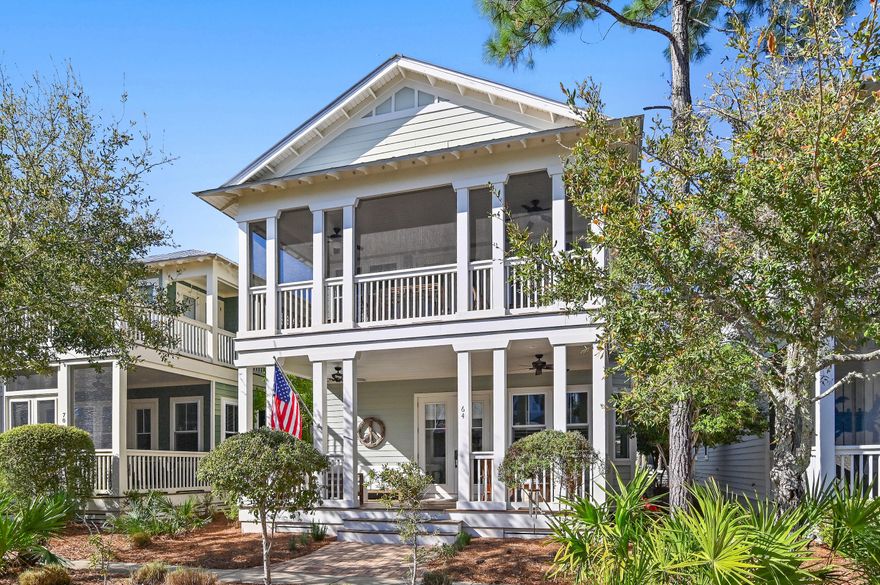 Live the WaterColor lifestyle--at a fraction of the price! Welcome to NatureWalk at Seagrove, one of the most sought-after communities along 30A and a true hidden gem. This beautifully updated home, featuring high-end finishes throughout, is being sold fully furnished and turnkey, making it ready for immediate enjoyment or rental income.

This home truly checks all the boxes--whether you're searching for a primary residence, second home, or investment property. NatureWalk offers the perfect mix of full-time residents, second homeowners, and short-term rentals, along with outstanding amenities, including multiple resort-style pools, pickleball courts, playgrounds, fire pits, grills, hammocks, nature trails, and gathering spaces for community events. Location is everything, and this home delivers. Conveniently located on Highway 395 South, you're just minutes from the shops, dining, and activities of the 30A lifestyle--while enjoying a quieter setting away from peak-season traffic. You're only minutes from Seaside and WaterColor, about 4 minutes to Publix at WaterColor Crossings, 13 minutes to Grayton Beach, and under 20 minutes to Alys Beach and Rosemary Beach. The Northwest Florida Beaches International Airport is approximately 40 minutes away, making travel easy for owners and guests alike.

Outdoor enthusiasts will love the proximity to nature and recreation. The Eastern Lake Trailhead is just four minutes north, offering access to scenic trails and one of 30A's rare coastal dune lakes--perfect for kayaking, paddle boarding, or fishing. Eden Gardens State Park is also nearby, providing additional opportunities to explore the natural beauty of the area.

The home itself is designed for both comfort and entertaining. Large windows fill the home with natural light, while multiple porches create seamless indoor-outdoor living--perfect after a relaxing day at the beach. With sidewalks and bike paths connecting the neighborhood to the rest of 30A, you can easily bike to the beach in about five minutes (even faster on an e-bike) or explore nearby beach communities. Golf cart access also makes getting around effortless.

Inside, the open-concept floor plan features spacious living areas and thoughtful design throughout. The home offers four well-appointed bedrooms, including a convenient main-floor bedroom with ensuite bath and a spacious second-floor primary suite. Upstairs you will also find two additional bedrooms, a large updated bathroom with dual vanities, and a loft area that's perfect for reading, relaxing and enjoying the laid-back coastal lifestyle. 

The fully updated kitchen is ideal for entertaining and includes a gas range, stainless steel appliances, abundant cabinetry, and a generous pantry that could also serve as an owner's closet for rental use. Hardwood floors and tile run throughout the home, adding to the elevated coastal style.

The exterior is equally inviting, with beautifully manicured landscaping, two expansive front porches (one screened), a screened back porch, an outdoor shower, and an exterior storage closet.

Currently one of the few fully updated single-family homes available in NatureWalk, this property is rental-ready and turnkey--allowing you to close and start generating income immediately if desired.

With easy access to the wide, pristine beaches of 30A, nearby coastal dune lakes, and popular destinations like Seaside, WaterColor, Grayton Beach, The Big Chill, Alys Beach, Rosemary Beach, and Greenway Station, this home places you in the heart of everything that makes 30A so special.

Discover coastal living at its finest. Whether you're looking for a full-time residence, vacation retreat, or investment opportunity, this beautifully designed beach home offers the perfect blend of location, lifestyle, and value.

Don't miss your chance to own a stunning beach home in the heart of 30A. Call today (850-974-5975) to set up your private tour and experience this one-of-a kind beach retreat!

Buyer to verify all dimensions, fees & written information.