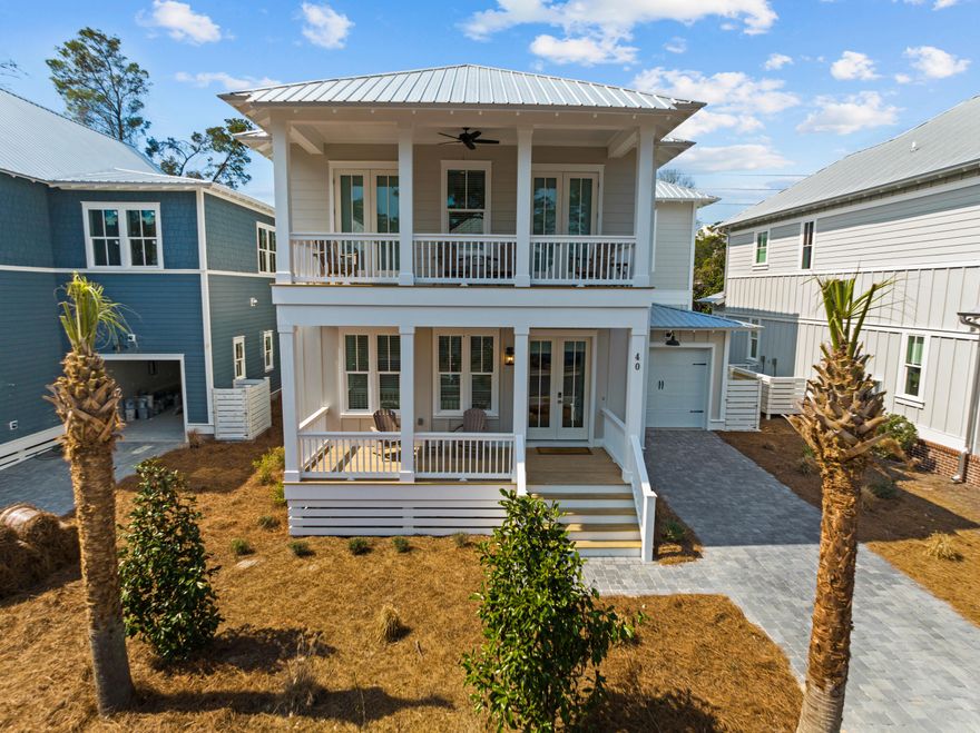 This 4 Br/3.5 bath home is in the perfect location with the beach in mind! This beautiful custom built home with custom features such as beautiful finishes and crown molding throughout along with custom 2'' blinds throughout. The spacious first floor makes for great entertaining with all of the bedrooms on the second floor. Enjoy all that the 30A  life style has to offer with this home .  Lakeside has a community pool and is near to the white sandy beaches of Blue Mountain Beach and 30a.  Beach access just a few minutes away as well as nearby restaurants, shopping, golfing, and of course the beautiful beaches of Santa Rosa Beach. Buyer to verify all dimensions. and assessment fees.