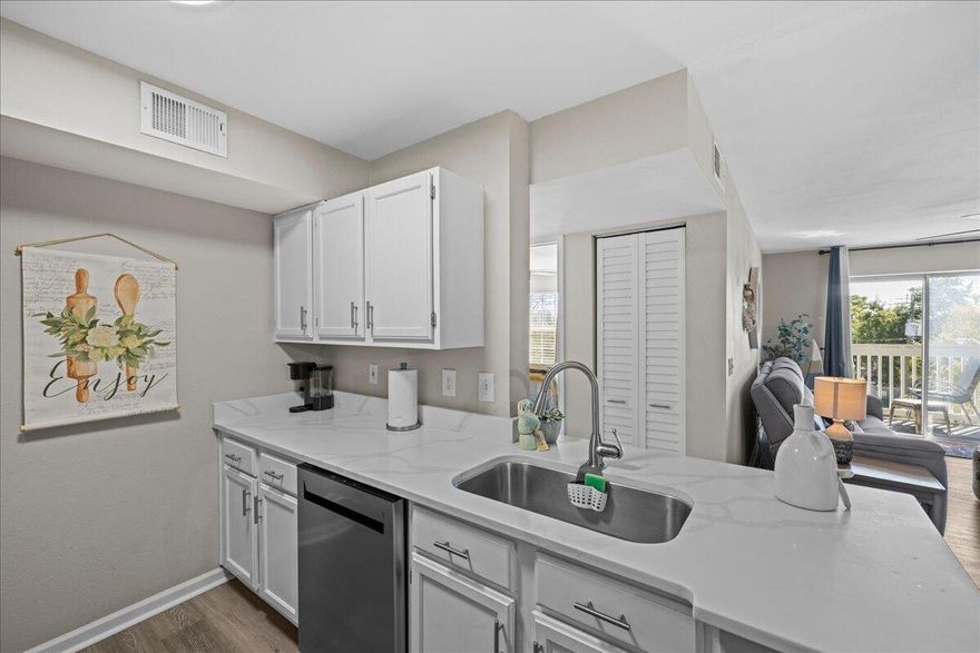 Welcome to this beautifully maintained 2 bedroom, 2 bathroom condo located on the third floor of a three story building, offering added privacy and peaceful living.

One of the standout features of this unit is the extra window in the primary bedroom, a rare feature not found in all condos within the community. This additional window fills the space with natural light and creates a bright, airy retreat.

This gorgeous condo is being sold fully furnished. From the beds, dressers, TVs, and couches to the coffee pot, air fryer, plates, silverware, and all the small details in between, everything conveys. It is truly a turnkey opportunity for anyone looking to start or expand a vacation rental or short term rental, or simply move in without lifting a finger. Step out onto the private balcony and enjoy peaceful views with mature trees that provide natural privacy and beautiful sunlight throughout the day. You can even catch stunning sunsets right from the balcony.

Located in the heart of Destin, you are just an easy walk to the white sandy beaches. You will also love the convenience of having a dog park right across the street and new pickleball courts being built just a short walk from the building. Whether you are searching for an investment property or your own personal getaway, this ready to go condo checks all the boxes.