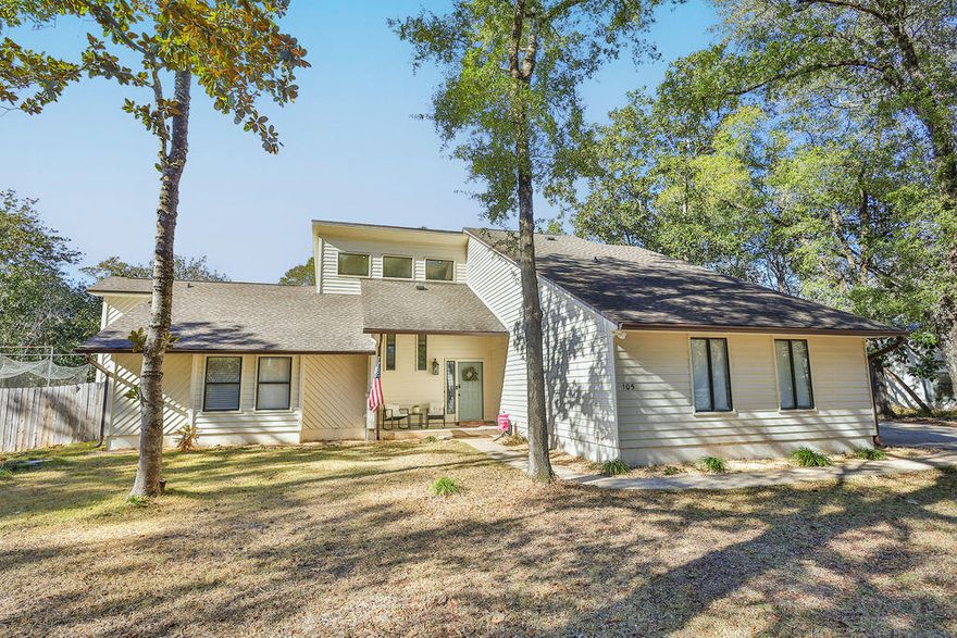 Located in sought-after Lido Village in Bluewater Bay, this updated 5BR, 3.5BA home sits on a quiet cul-de-sac on over half an acre of wooded privacy with no HOA. Renovated in 2020 with new roof, HVAC, and tankless gas water heater, it offers 3,000+ sq ft, open living, formal dining, and a bright kitchen with island, granite, and stainless appliances. Main-level guest suite opens to pool patio. Upstairs primary suite features vaulted ceilings, balcony, soaking tub, shower, and large closet. Enjoy a 2022 Gunite pool with gas heater, expansive yard, RV/boat parking, and shed. Just half a mile from Bluewater Bay Marina with private ramp for boating and fishing, this move-in-ready home blends space, upgrades, and prime location. Ideal for entertaining or relaxing year-round. A must-see!!