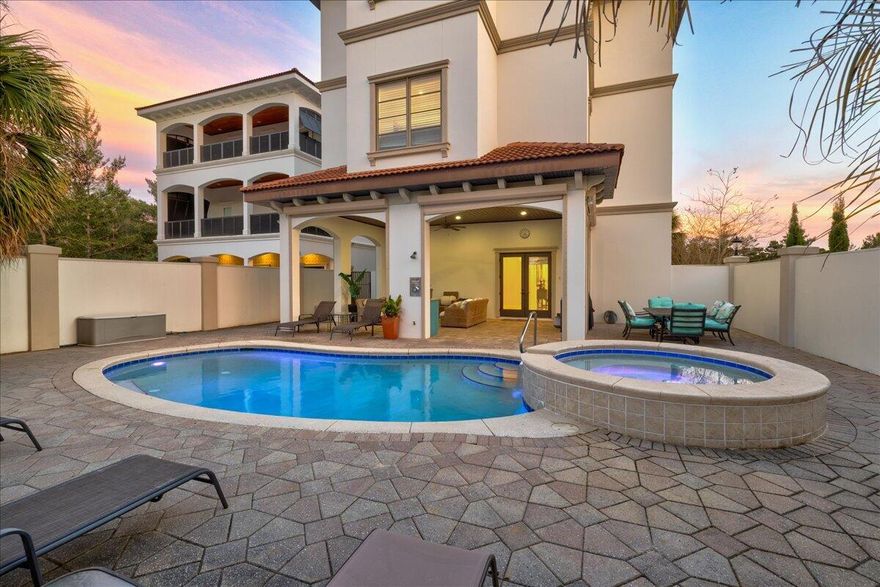 A Private Retreat Above It All -- West 30A's Most Coveted Hideaway
Tucked away on a private street in the serene west end south of scenic highway 30A and HOA free, this 4,286-square-foot residence sits at a naturally elevated position overlooking the protected lands of Topsail Hill Preserve State Park -- where the pace slows, the crowds thin, and the Gulf shimmers just beyond the preserve's untouched canopy. Because the home sits above the park rather than within it, you gain something remarkably rare on this coastline: an elevated sightline over one of Florida's most pristine protected landscapes, with the Gulf visible beyond.
Five bedrooms, four bathrooms, and 4,200+ square feet of...thoughtfully redecorated living space deliver the kind of room to breathe that this end of the coast was built for. A private elevator moves effortlessly between floors, while a chef's kitchen anchors the home with premium appliances -- designed less for show and more for slow Saturday mornings and long dinner evenings that this lifestyle is all about. The 2022 full redecoration means every finish, every surface, every detail has already been attended to with care.
Step onto one of the multiple wrap around terraces and catch that coveted peek-a-boo view of the Gulf -- a daily reminder of exactly where you are. Below, a private pool and spacious garage complete a home that works as hard as it relaxes.
And when the mood strikes? A quick golf cart ride puts you at the sugar-white sand of deeded beach access just 1/4 mile away, 2 Regional Beach Access Points within 1 mile, Topsail Hill Preserve, the legendary tables of Stinky's Fish Camp, and everything the west end has to offer -- then brings you right back to the quiet that made you choose this address in the first place.
For the buyer who knows the difference between being near the action and being consumed by it, this is the rare property that gets it exactly right. A true retreat -- private, polished, and perfectly positioned -- with the best view on the west end and none of the complications.
This is west 30A living at its most intentional. And there is simply nothing else like it.