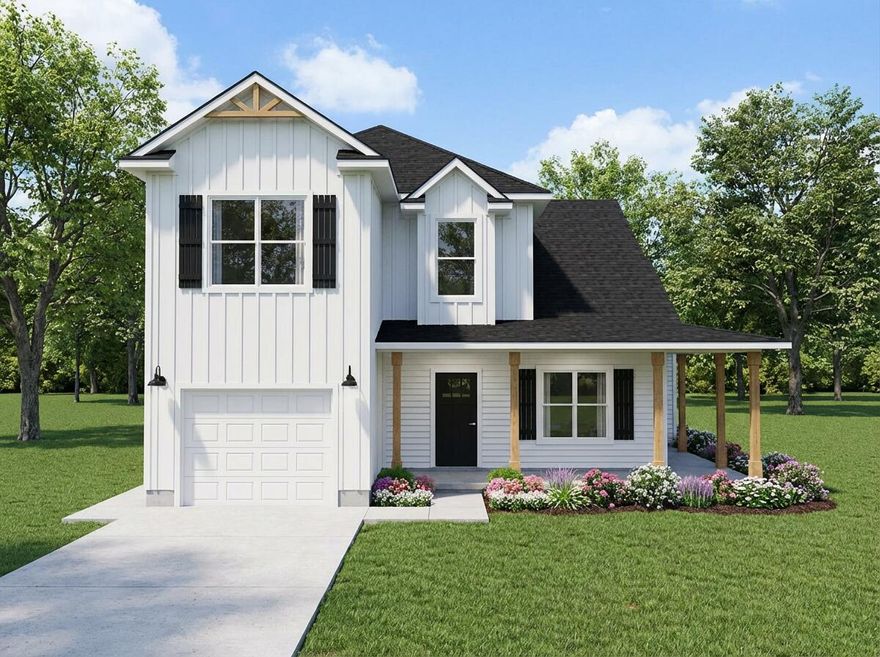 THESE ARE STOCK PHOTOS - NOT ACTUAL LOT-SPECIFIC FINISHES. PHOTOS REPRESENT SIMILAR HOMES PREVIOUSLY BUILT. Designed for the way you actually live, this thoughtfully crafted semi-custom Craftsman-style home offers nearly 2,000 square feet of space, flexibility, and timeless character. Featuring 3 bedrooms and 2.5 bathrooms, the layout is both functional and inviting--ideal for everyday living and effortless entertaining. 
From the moment you enter, vaulted ceilings and striking cypress wood beams create warmth and architectural character that set this home apart from typical new construction. The open-concept kitchen and main living area flow seamlessly together and feature tall cabinetry, generous storage, and a dedicated dining area. The oversized owner's suite is conveniently located on the main level and designed as a true retreat, offering generous space for relaxation along with a beautifully finished walk-in shower, freestanding soaking tub, and a large walk-in closet. Step outside to the oversized covered back porch--an inviting extension of the living space that is perfect for morning coffee, evening gatherings, or simply enjoying the outdoors year-round. Unlike standard builder-grade homes, this property offers meaningful opportunities to personalize your finishes. Buyers may select flooring, quartz countertops, and cabinetry colors, allowing you to shape the look and feel while still enjoying the ease of new construction. The result is a home that feels intentional, not mass-produced. Built by a family-owned builder known for craftsmanship, integrity, and attention to detail, this home reflects a hands-on approach and pride in every build. If you're searching for new construction with character, thoughtful design, and flexibility, this is a home you won't want to miss. Contact us today to learn more about available options and customization.